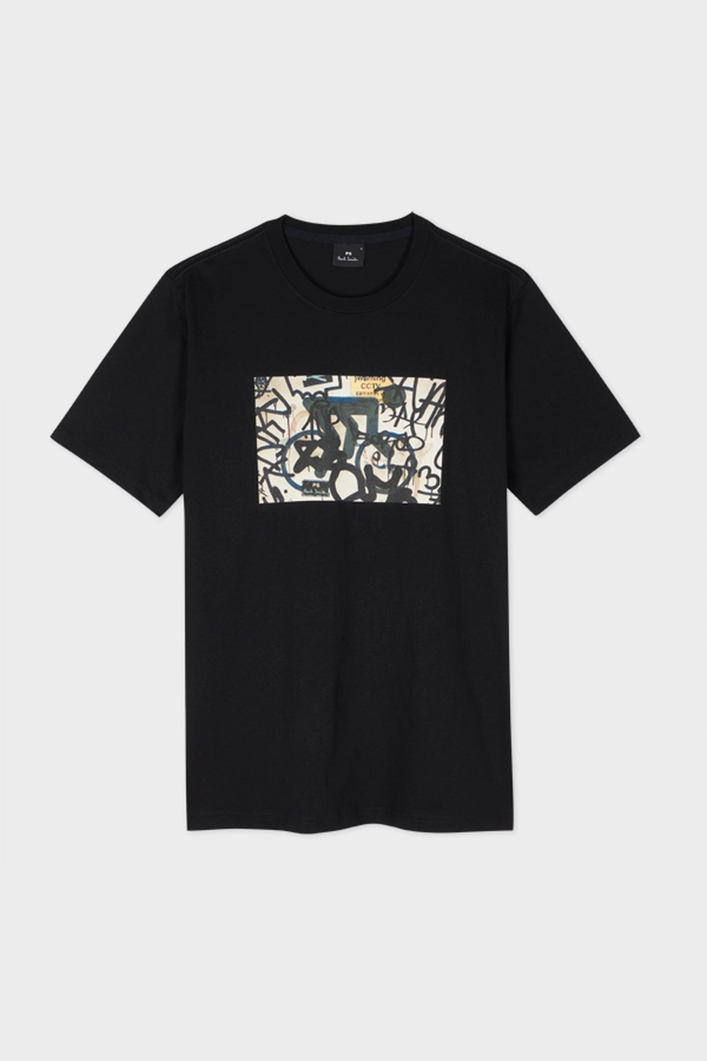 MENS REG FIT T SHIRT B&W BIKE BLACK 2
