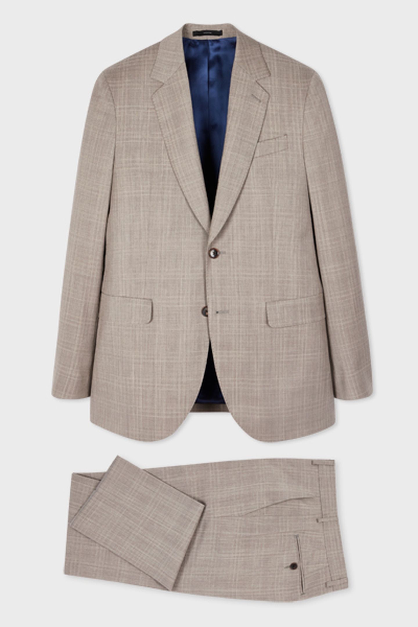 MENS 2 BUTTON SUIT GREY BEIGE 7