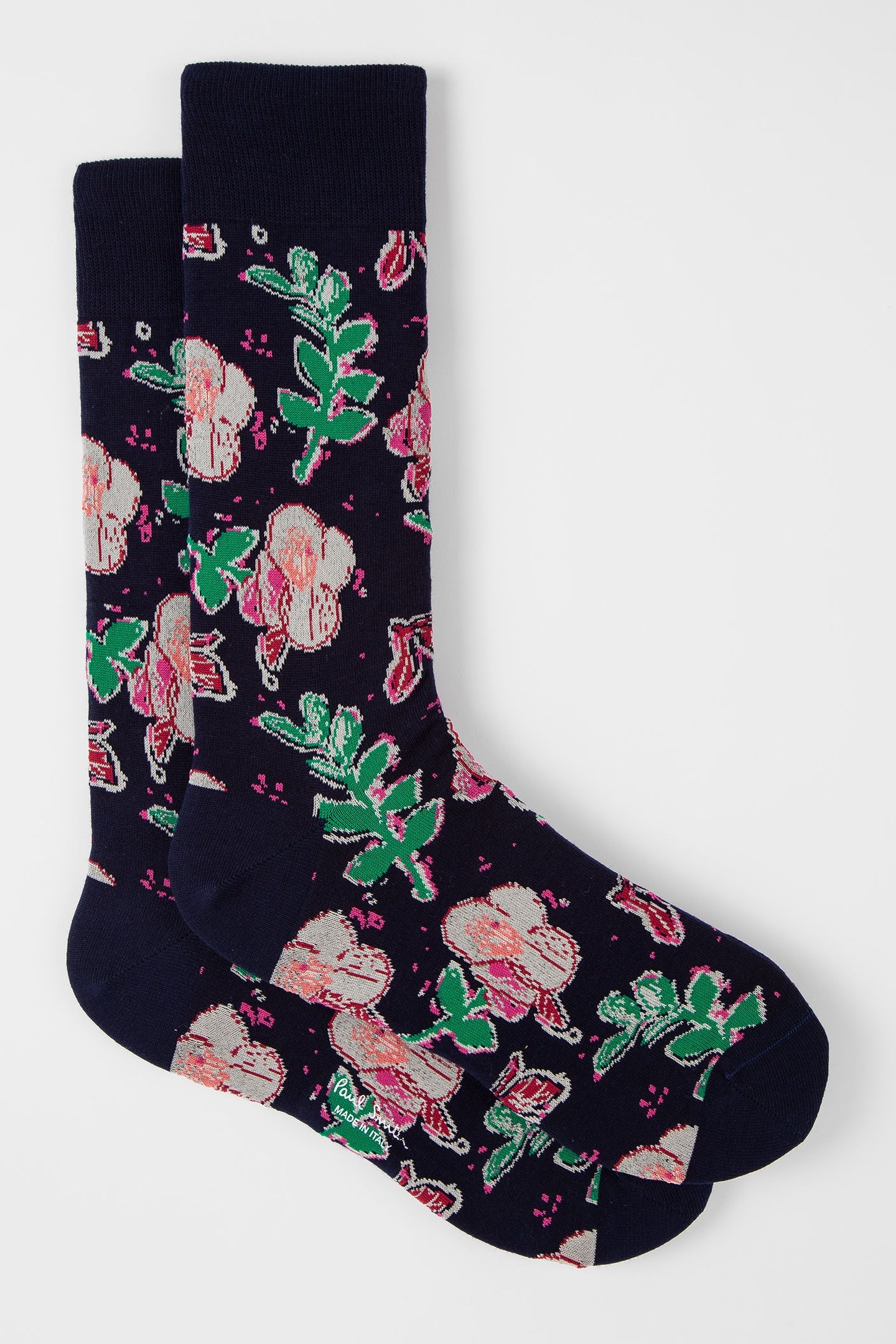 MEN SOCK ULEZ FLORAL NAVY 1