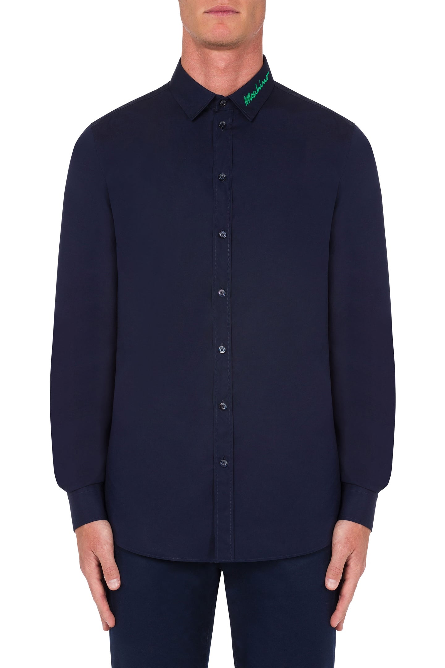 SIGNATURE LOGO POPLIN SHIRT BLUE 1