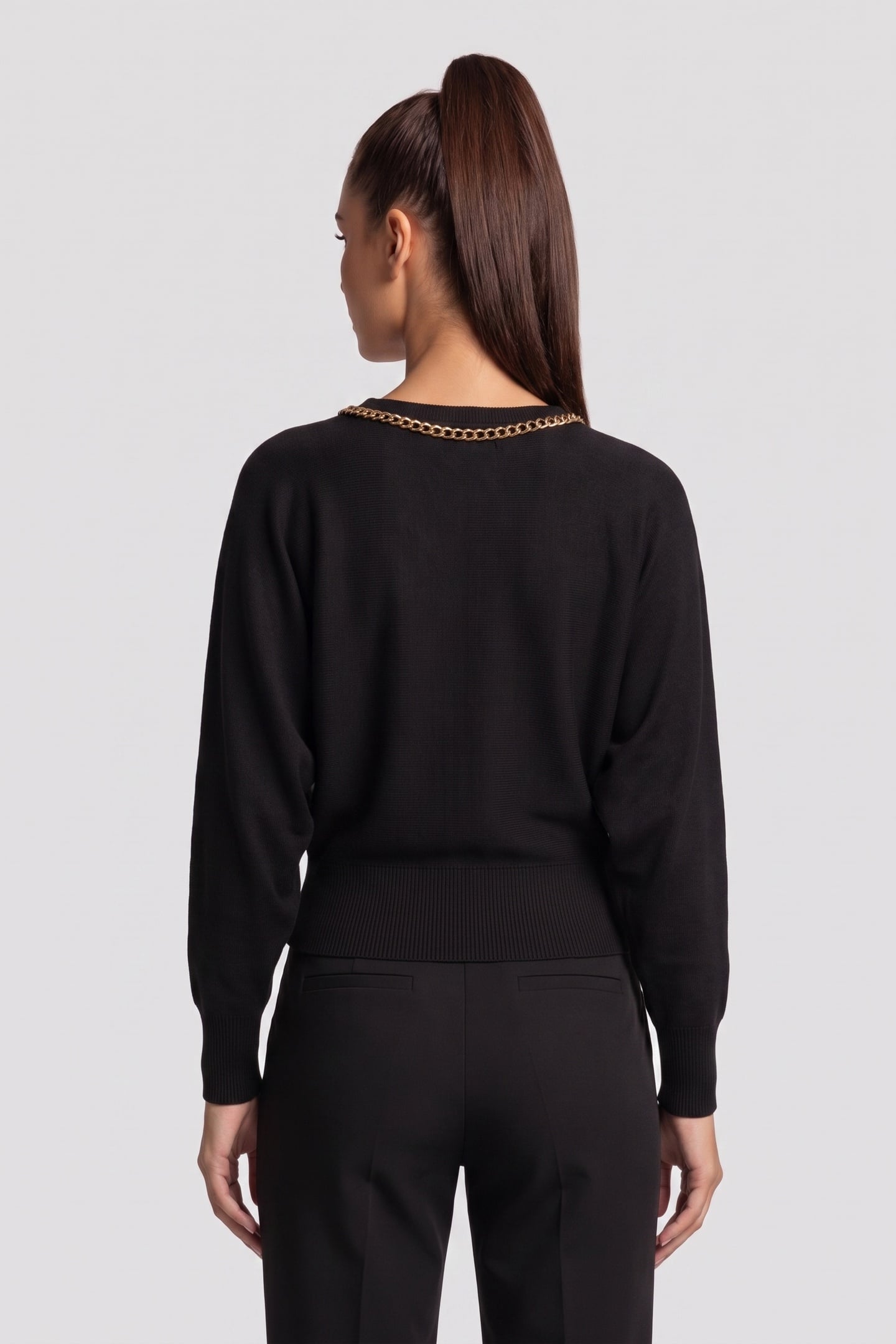 ABEL CN DOLMAN SLEEV JET BLACK A996 2