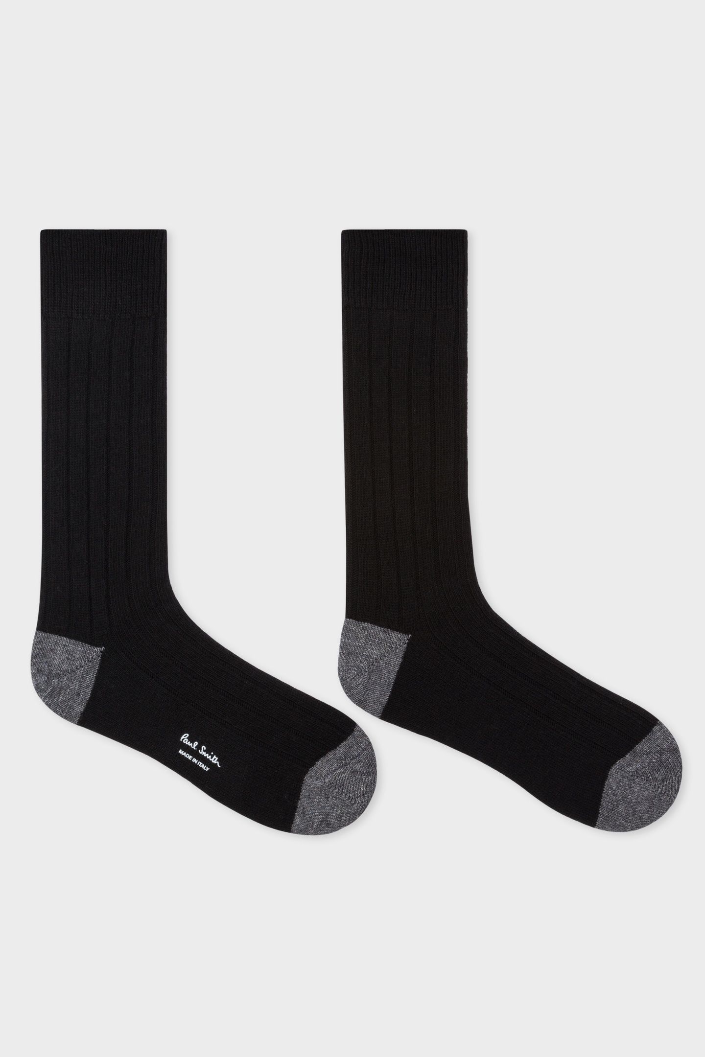 MEN SOCK WOOL CASHMERE BLACK 2