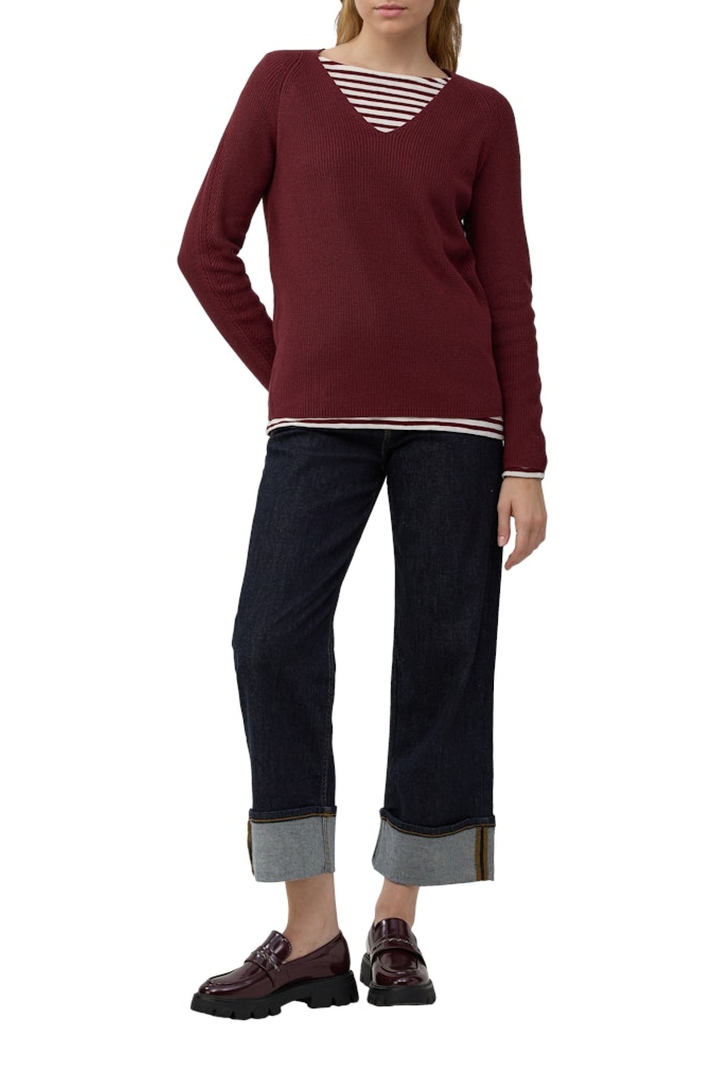 S.OLIVER PULLOVER BURGUNDY 2