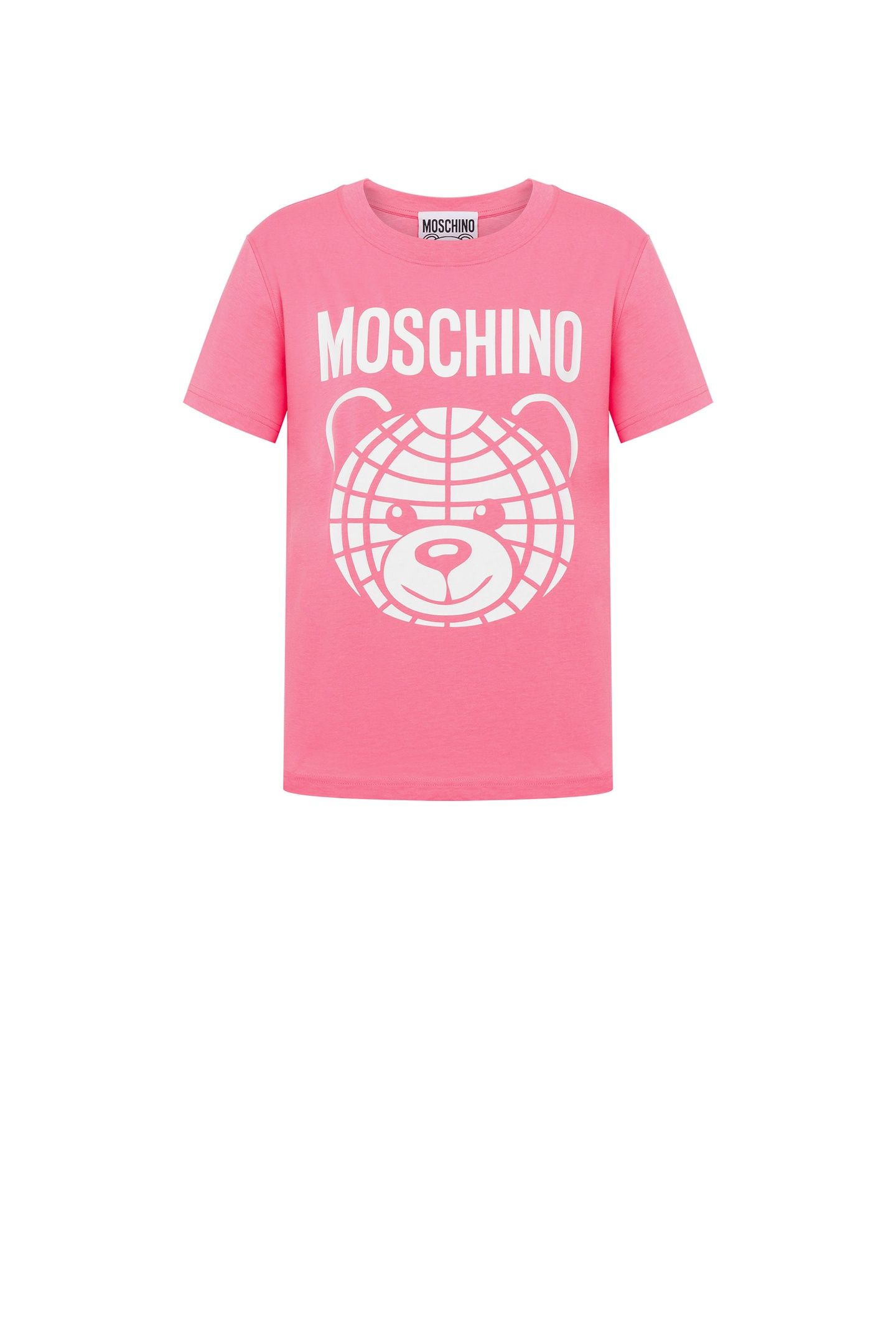 MOSCHINO TEDDY BEAR ORGANIC JERSEY T-SHIRT PINK 3