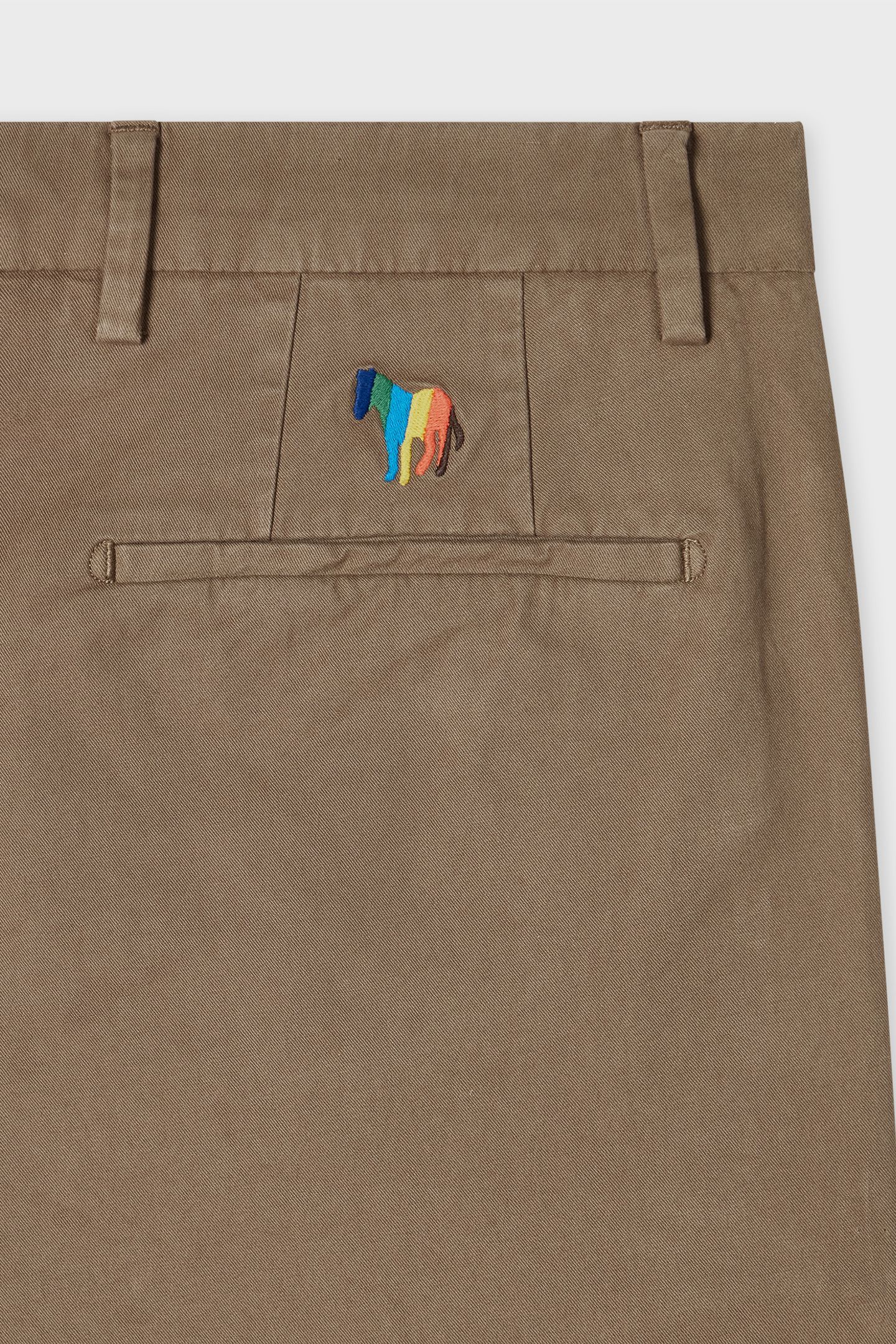 MENS MID FIT CLEAN CHINO BS ZEBRAEMB BROWN 3