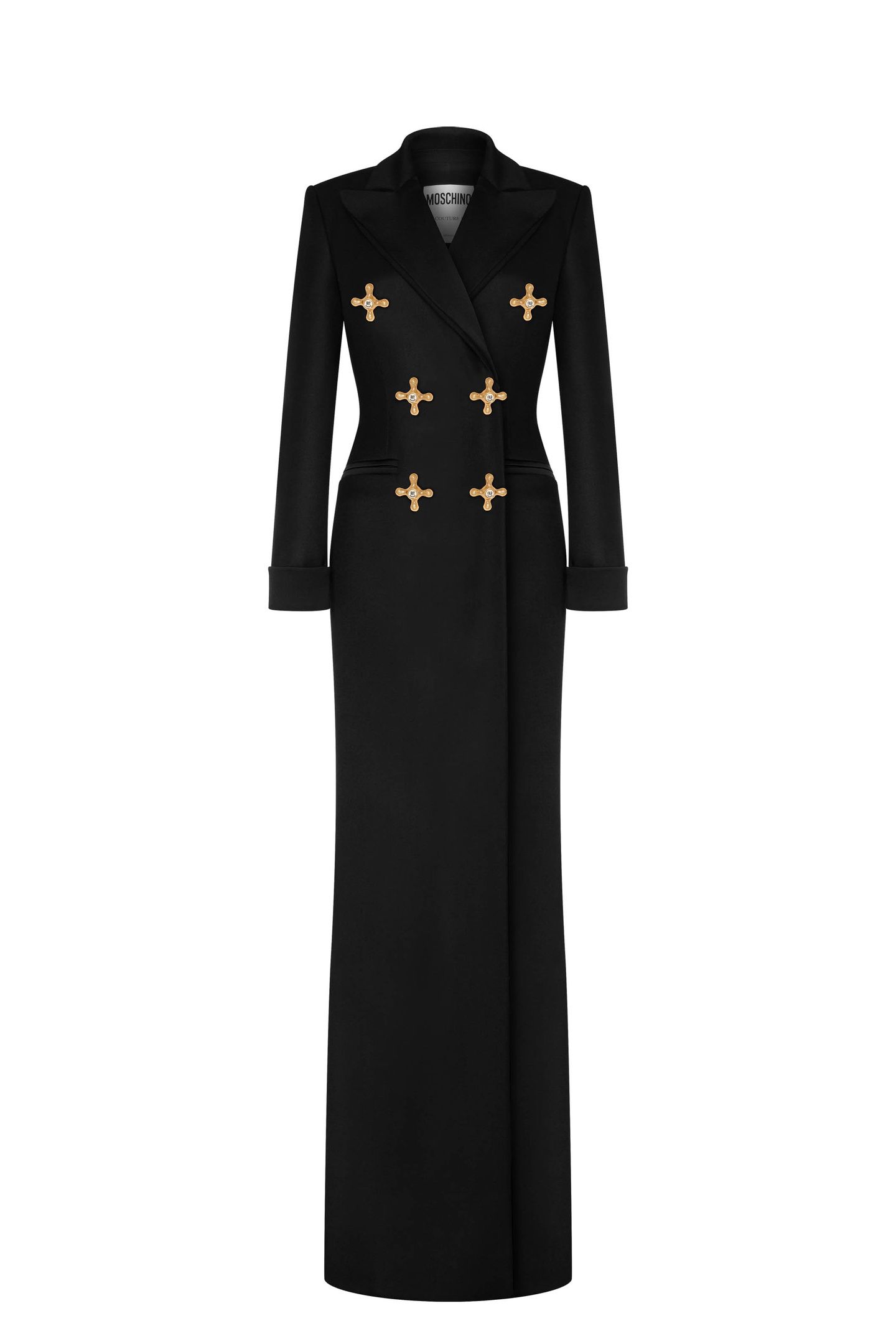 WOOL TWILL DRESS FAUCET DETAILS BLACK 3