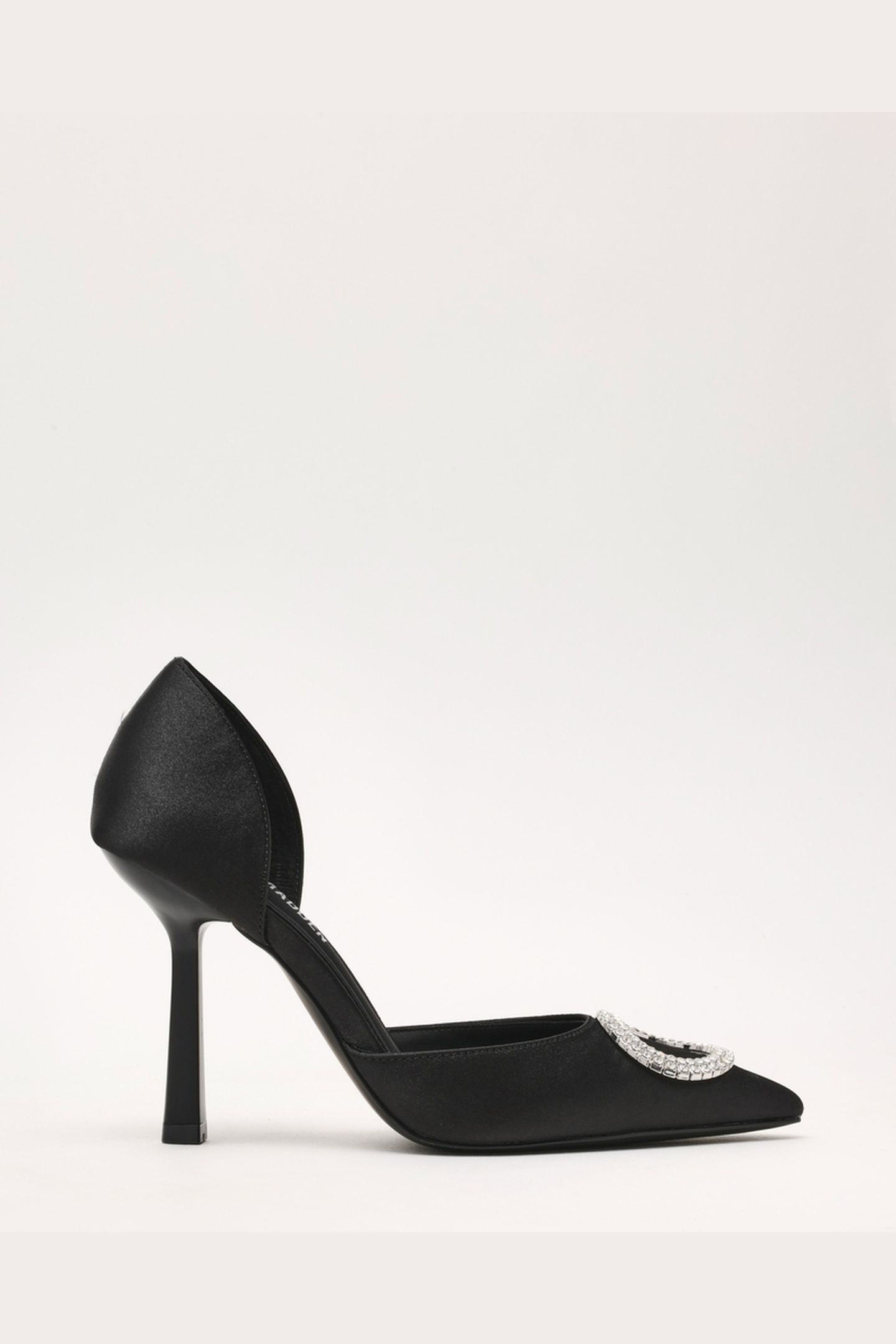 SPARKLING PUMPS BLACK SATIN 1