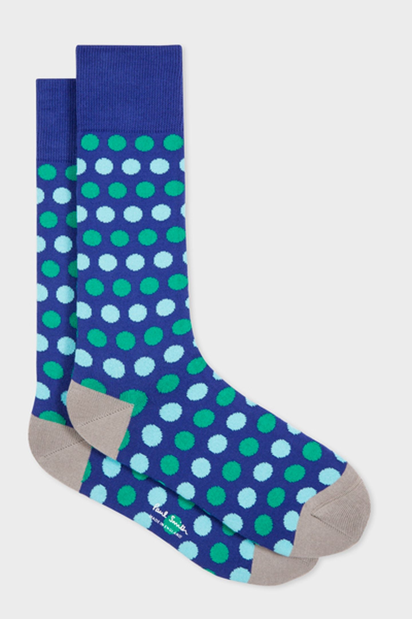 MEN SOCK DOT STRIPE COBALT BLUE 2