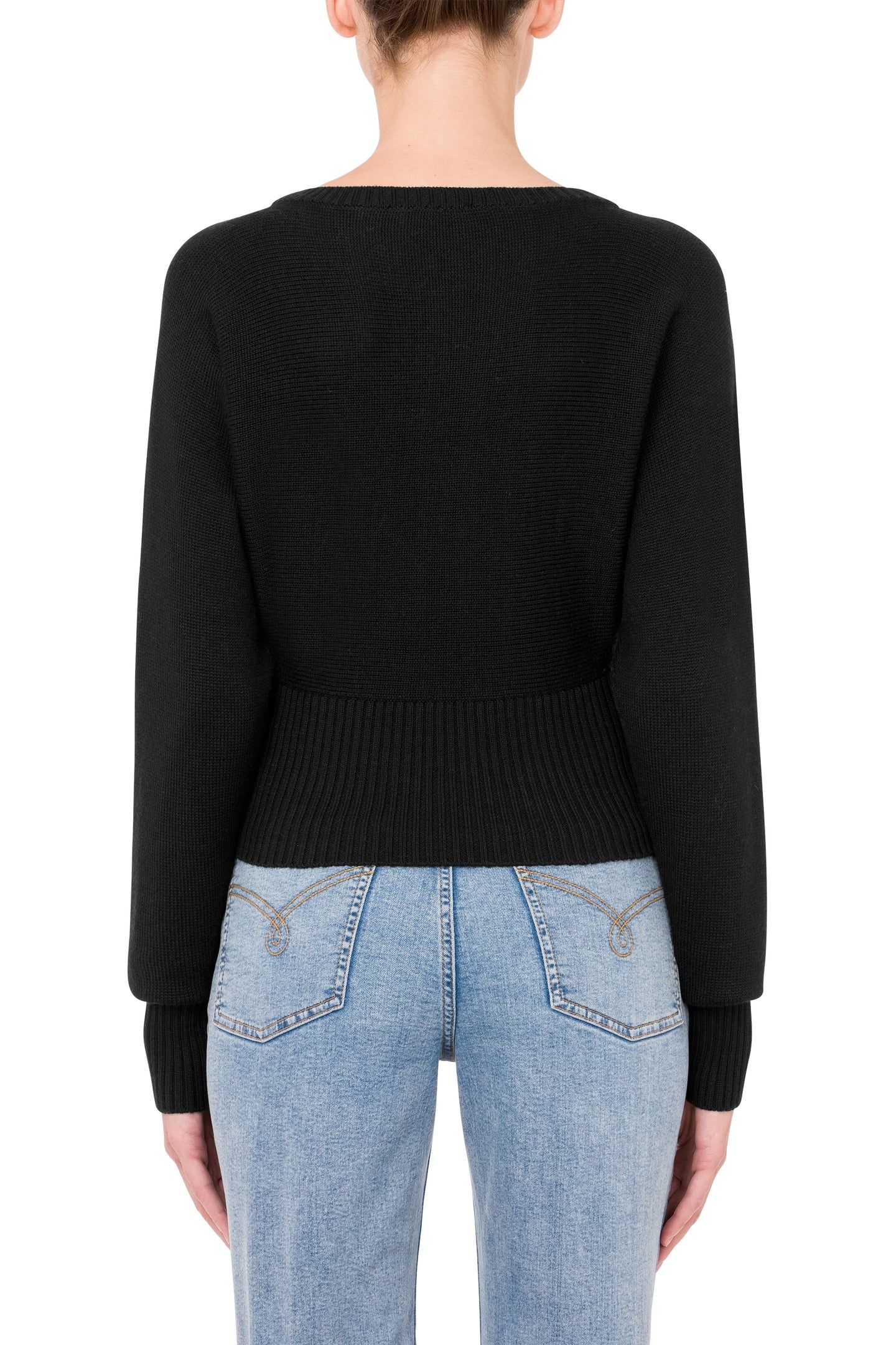 PEACE SYMBOL WOOL BLEND PULLOVER BLACK 2