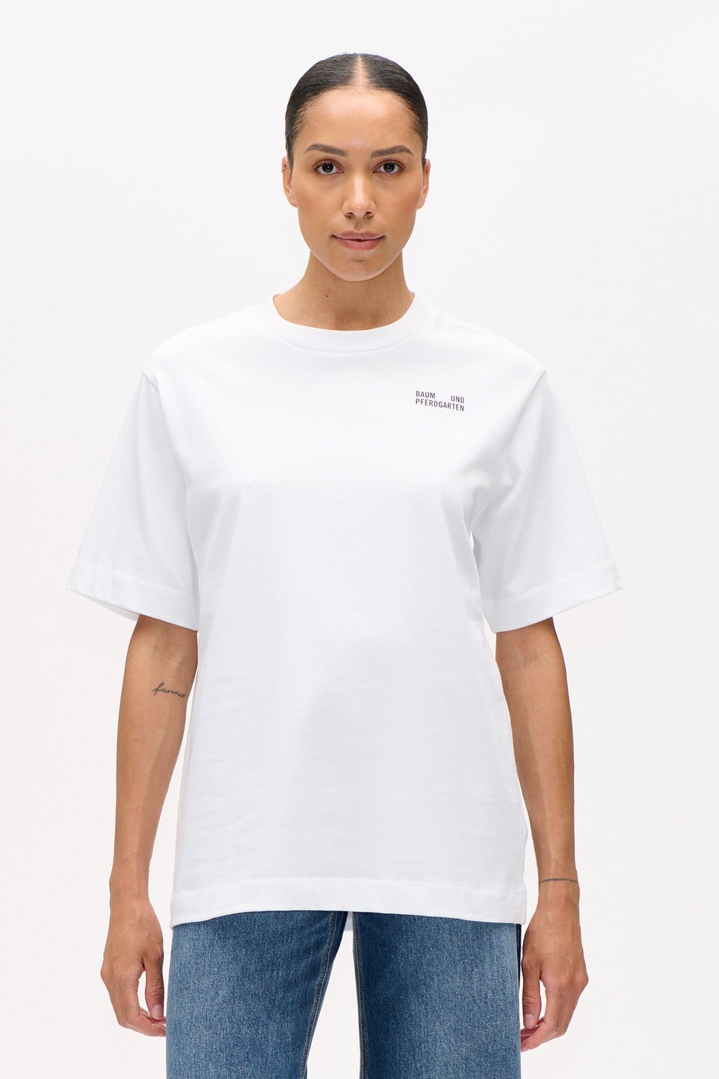 JANINA T-SHIRT NAVY CHECK 2