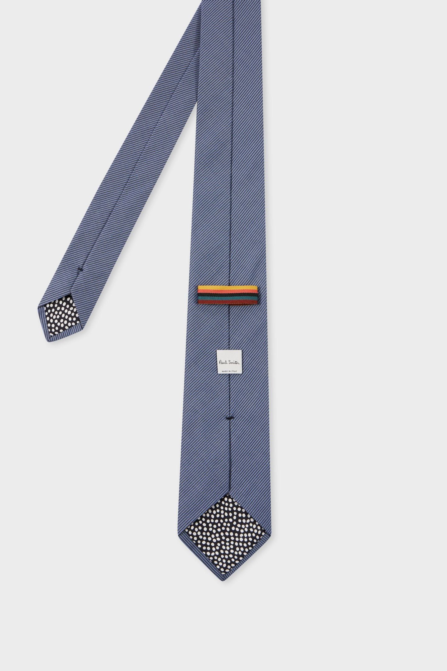MEN TIE COTTON STRIPE LIGHT BLUE 2