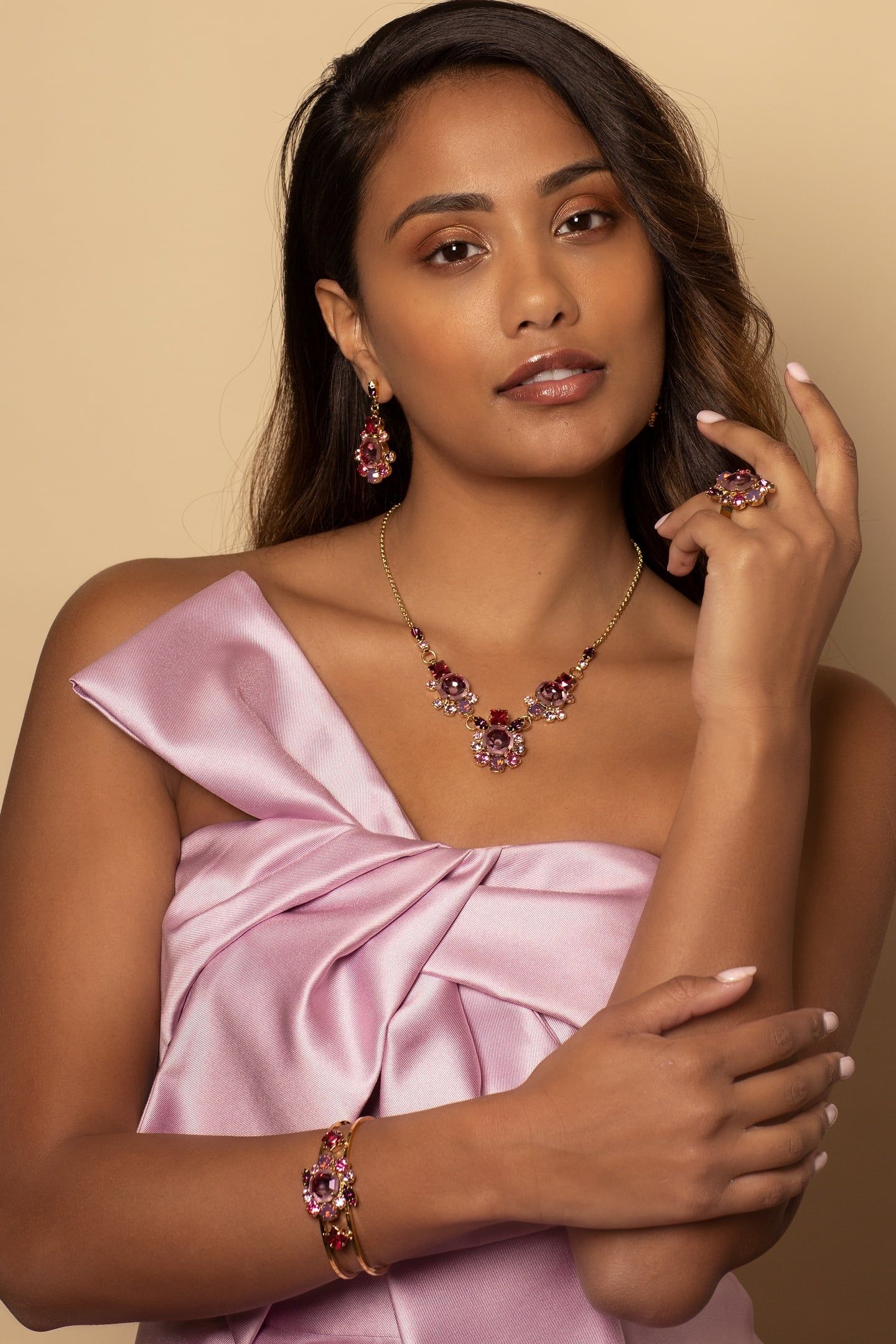 LALIQUE NECKLACE PINK PINK 5