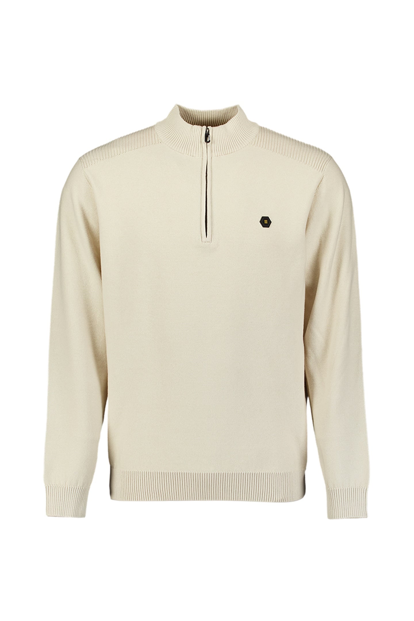 PULLOVER HALF ZIP SHOULDER DETAIL STONE 5