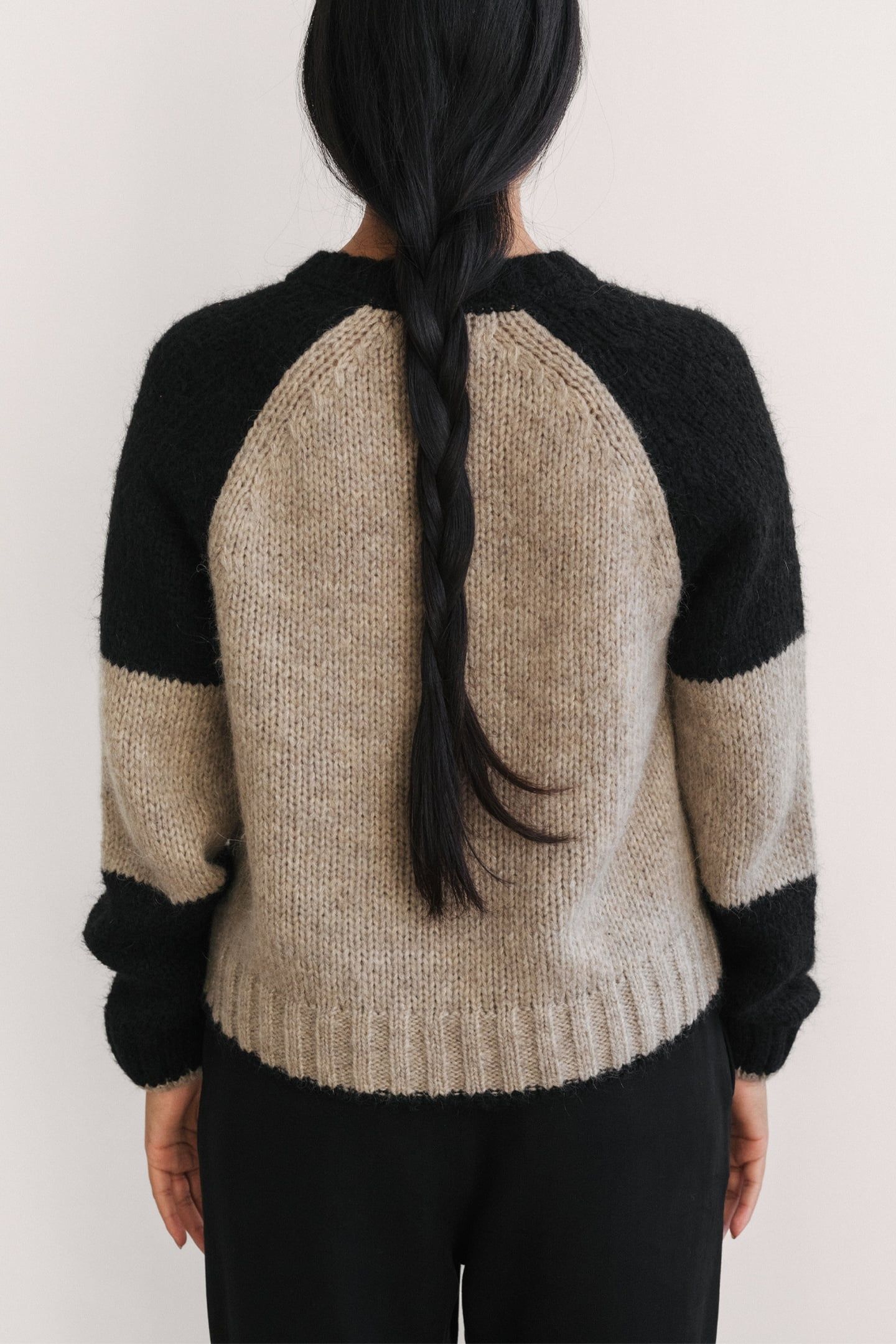 KIKAIJIMA KNIT BEIGE/BLACK 2