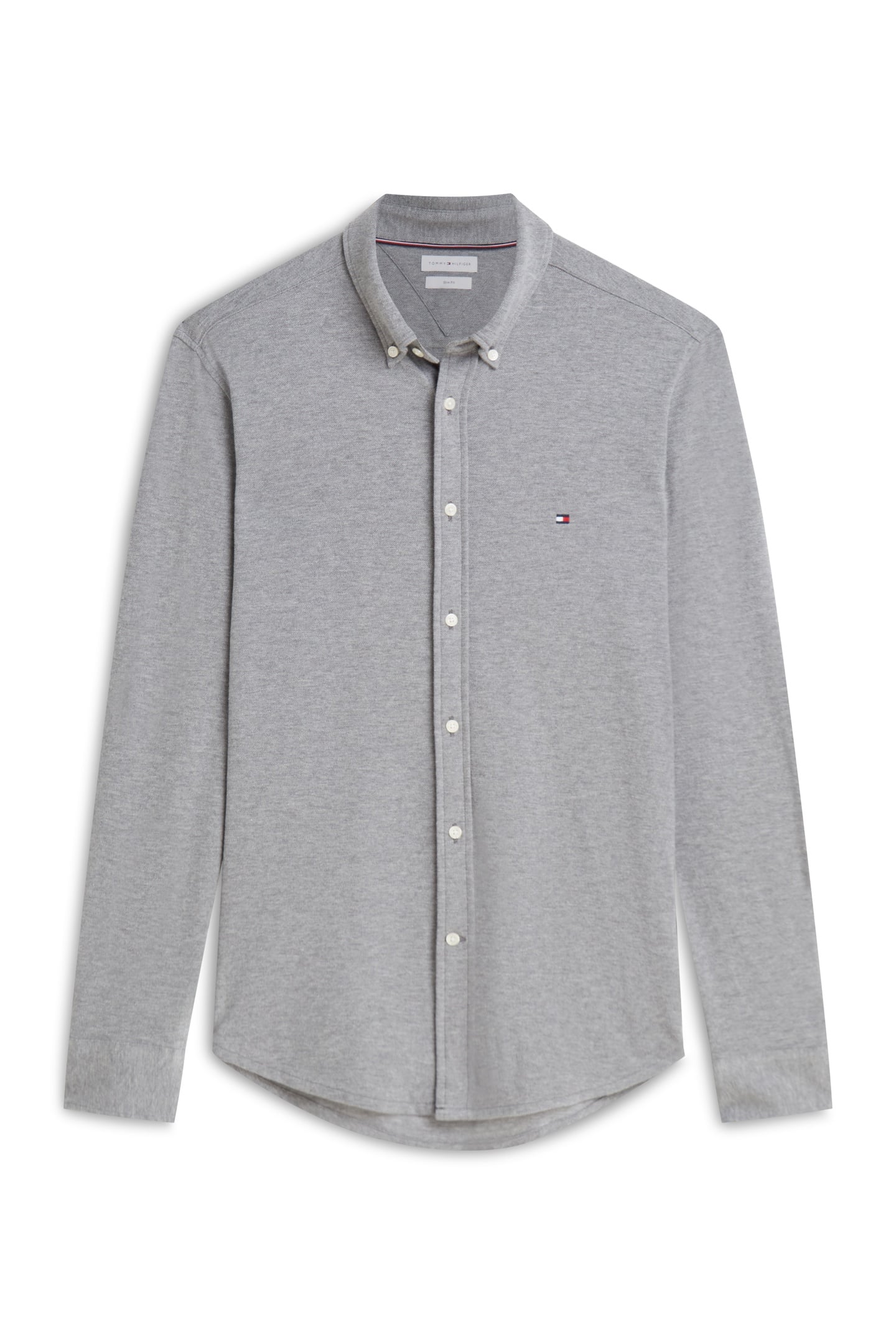 KNIT PIQUE SHIRT MEDIUM GREY HEATHER 4