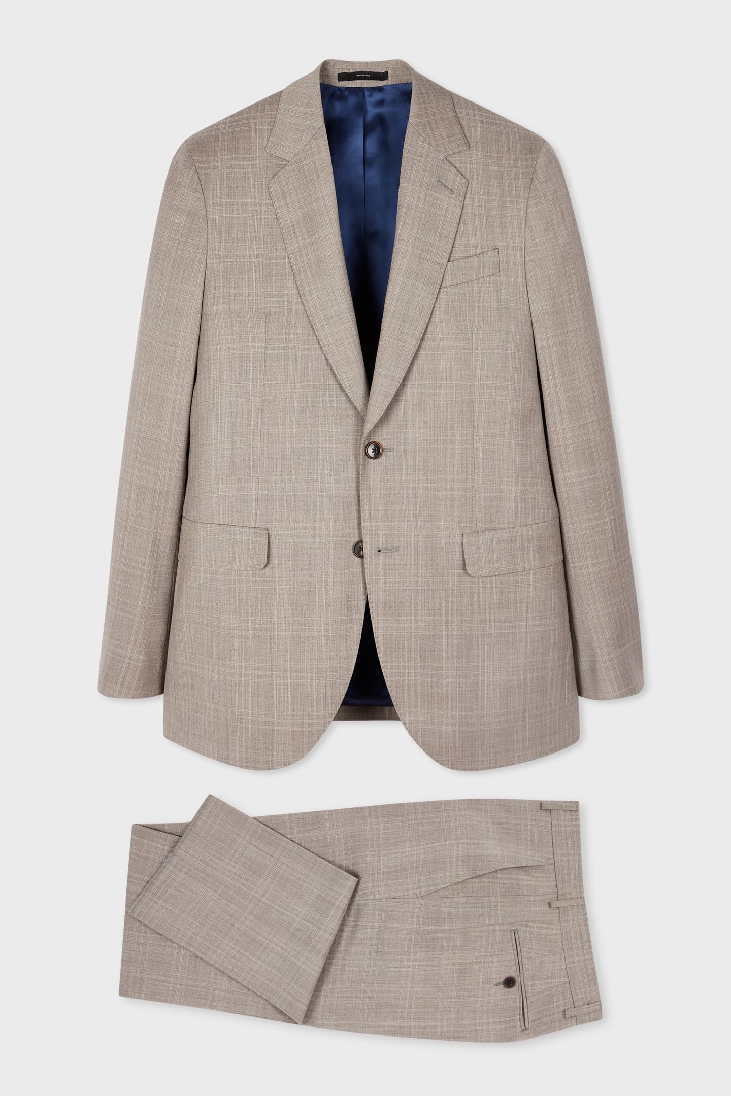 MENS 2 BUTTON SUIT GREY BEIGE 5