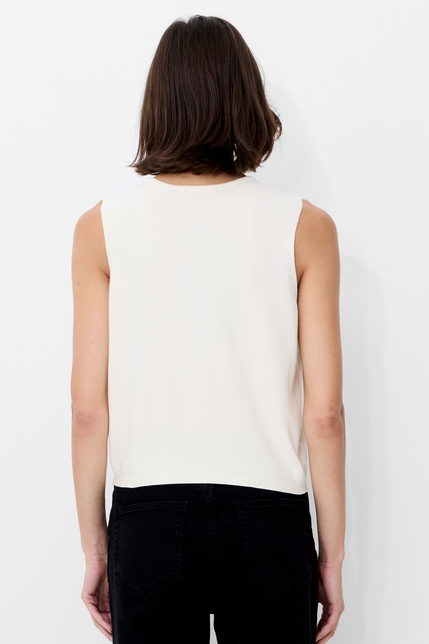 COSYSOFT KNIT VEST PORCELAIN CREAM 2