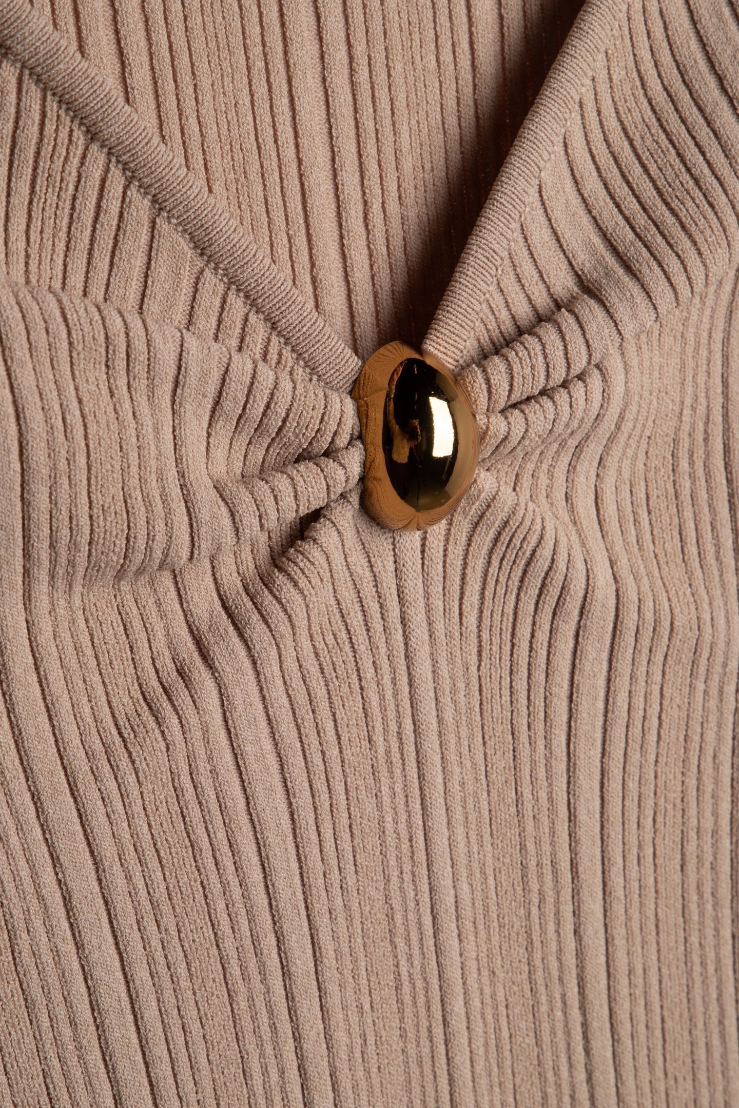 KATHLEEN SS RIBBED T VELVET TAUPE 4