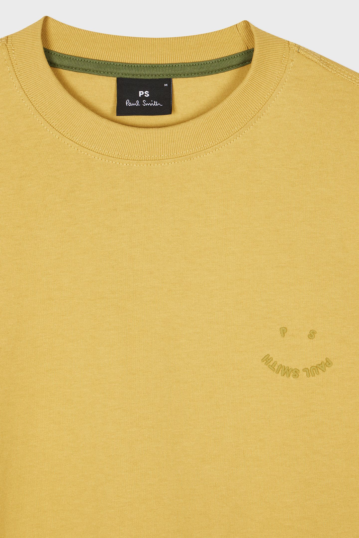 MENS REG FIT SS TSHIRT PS HAPPY OCHRE YELLOW 3