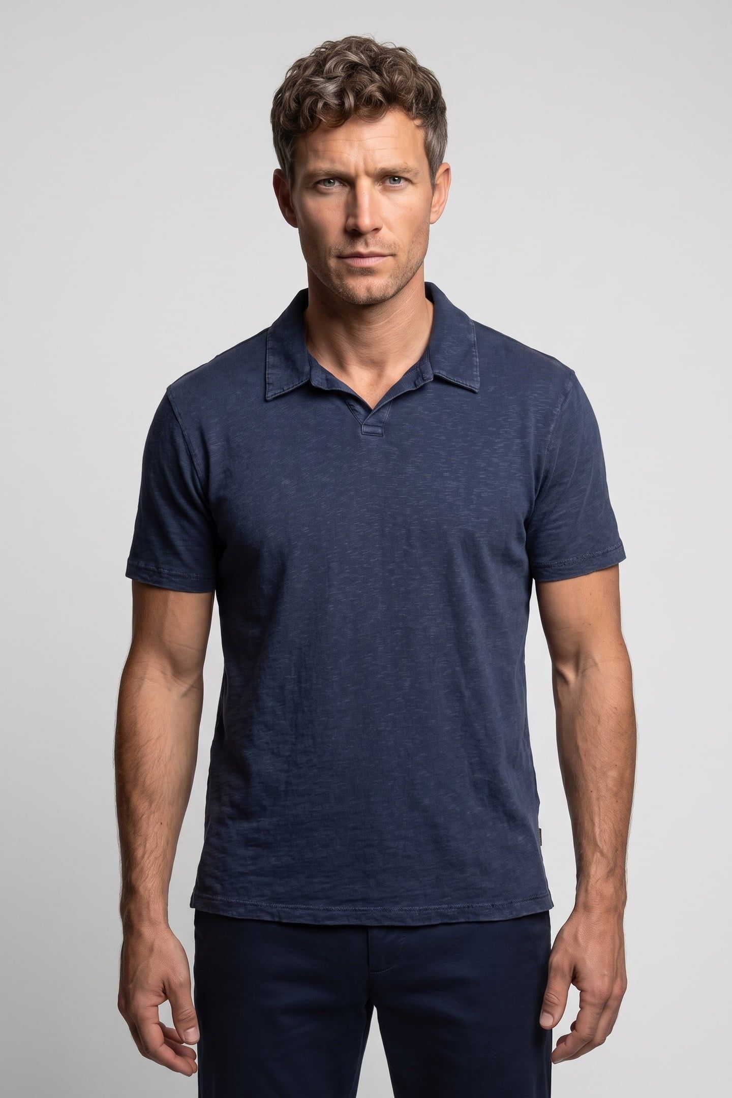 ZION SS VINTAGE WASH POLO PACIFIC BLUE 1