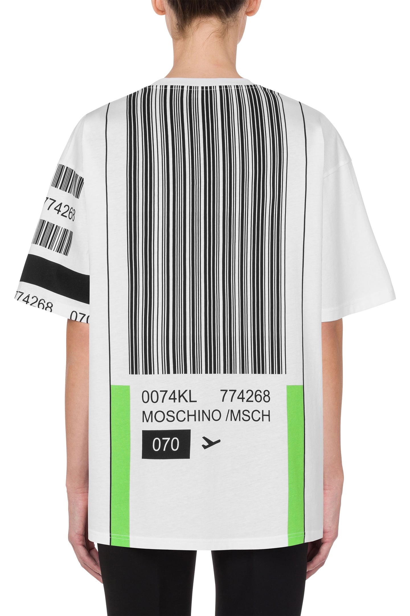 T-SHIRT MOSCHINO AIRPORT TAG WHITE 2