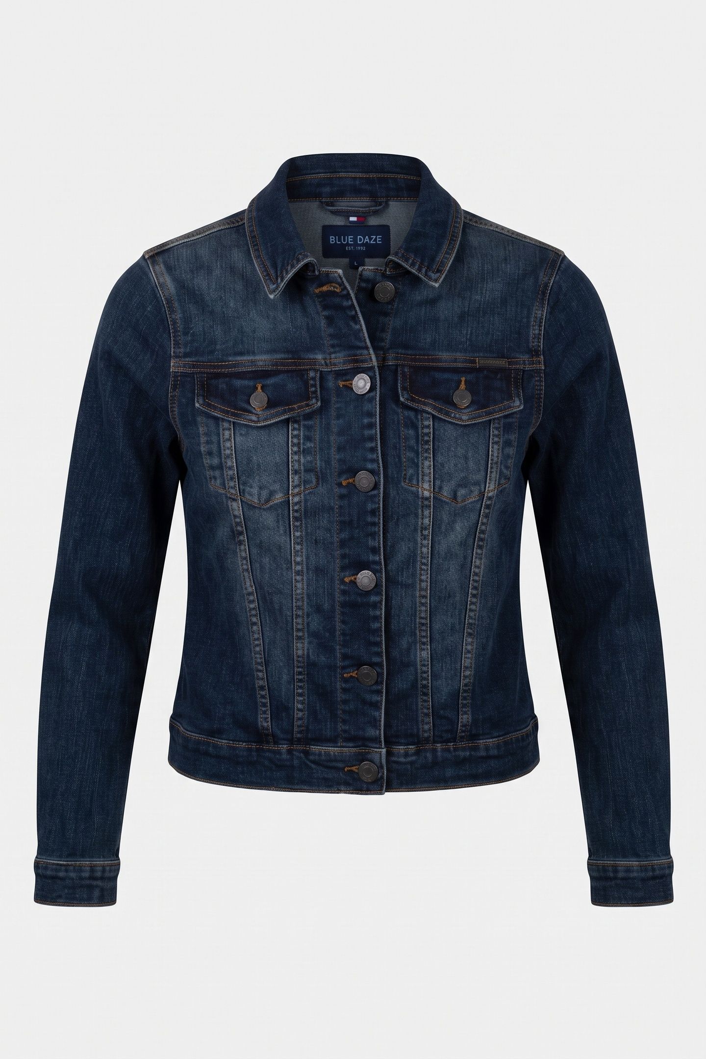 BASIC DENIM JACKET TWILL STRETCH DENIM DARK BLUE DENIM 3