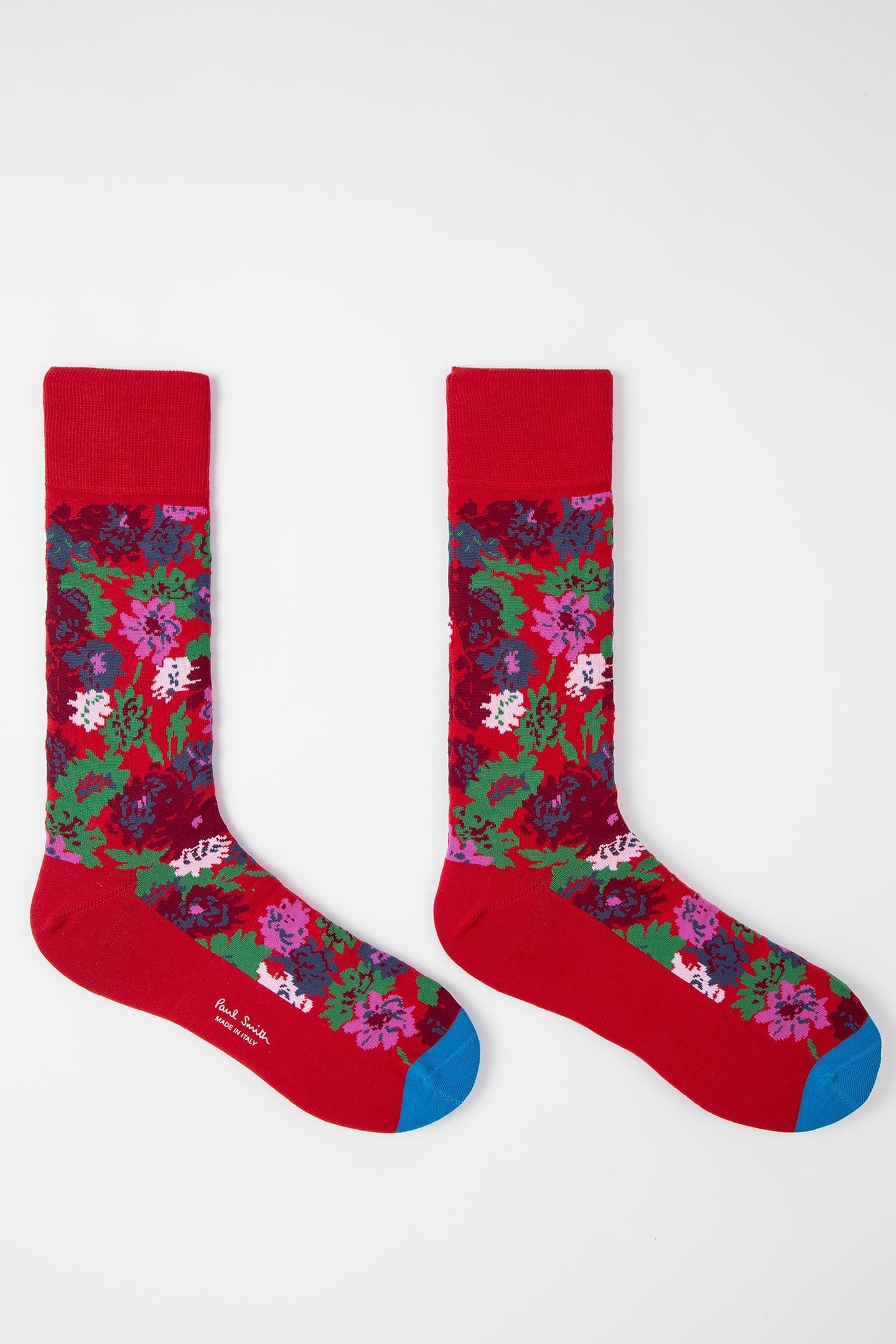 MEN SOCK ULRICH FLORAL RED 2