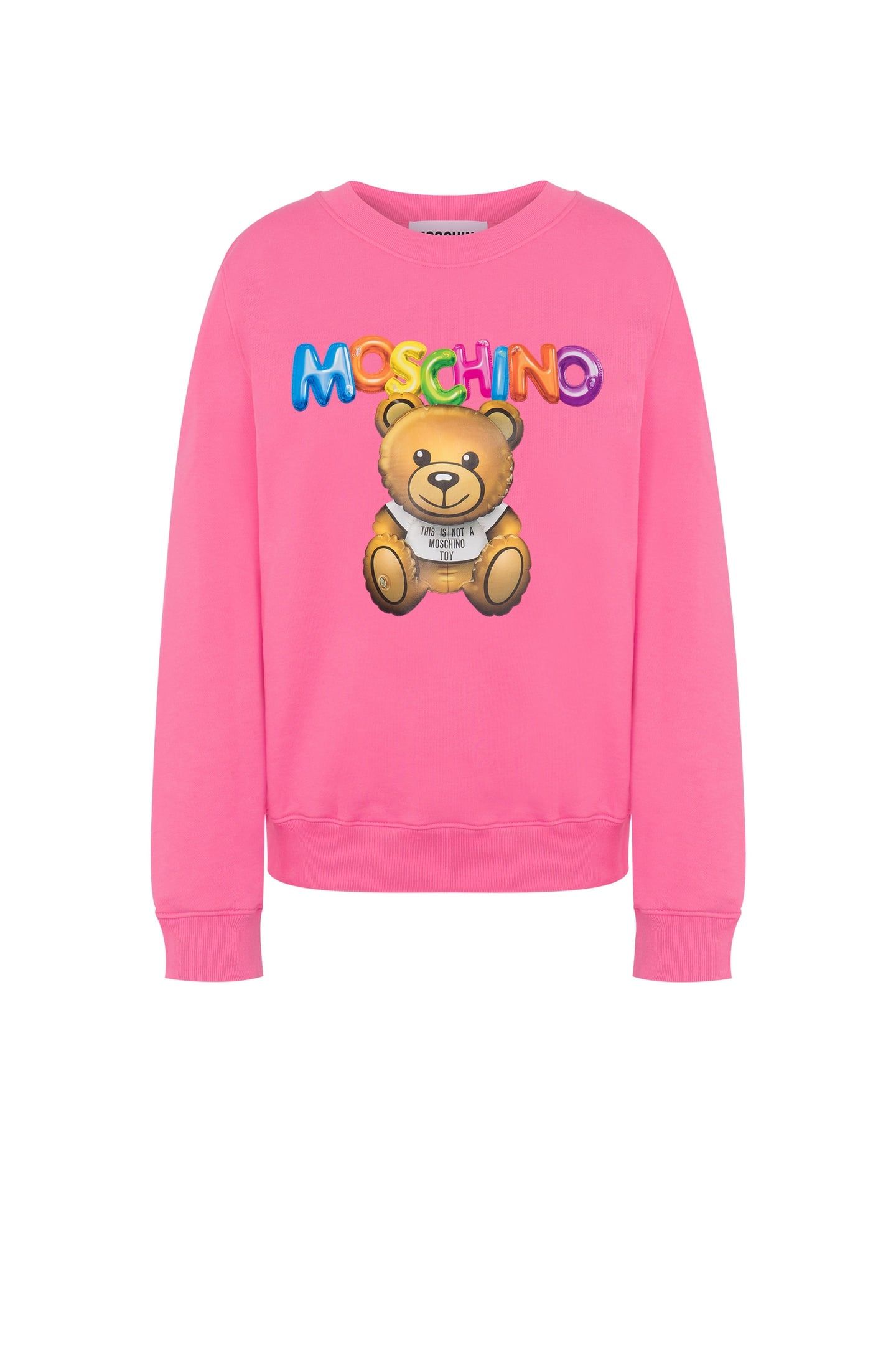 TEDDY BEAR INFLATABLE ORGANIC COTTON SWEATSHIRT PINK 3