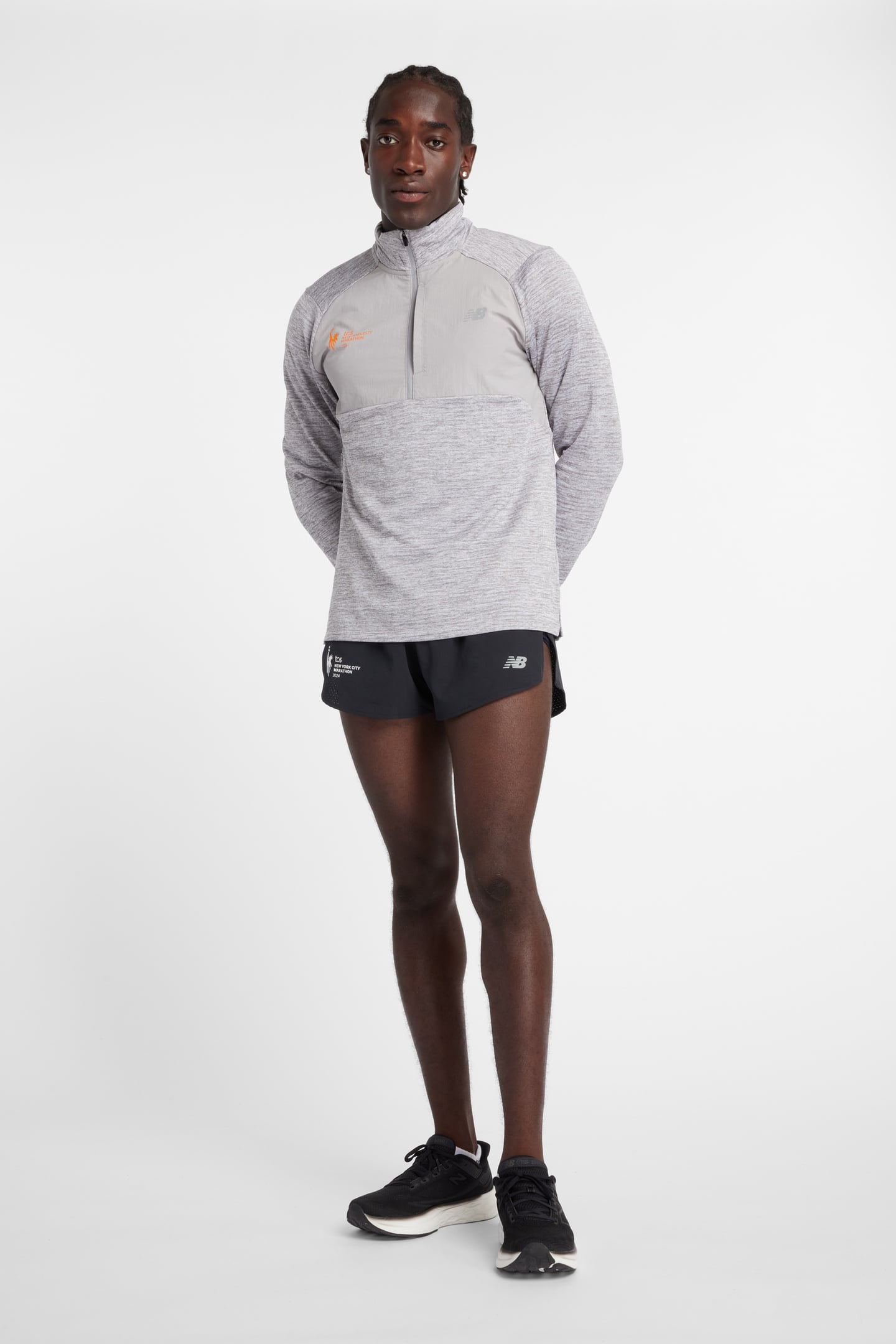 RC ESSENTIAL HEAT GRID 1/2 ZIP ATHLETIC GREY 5