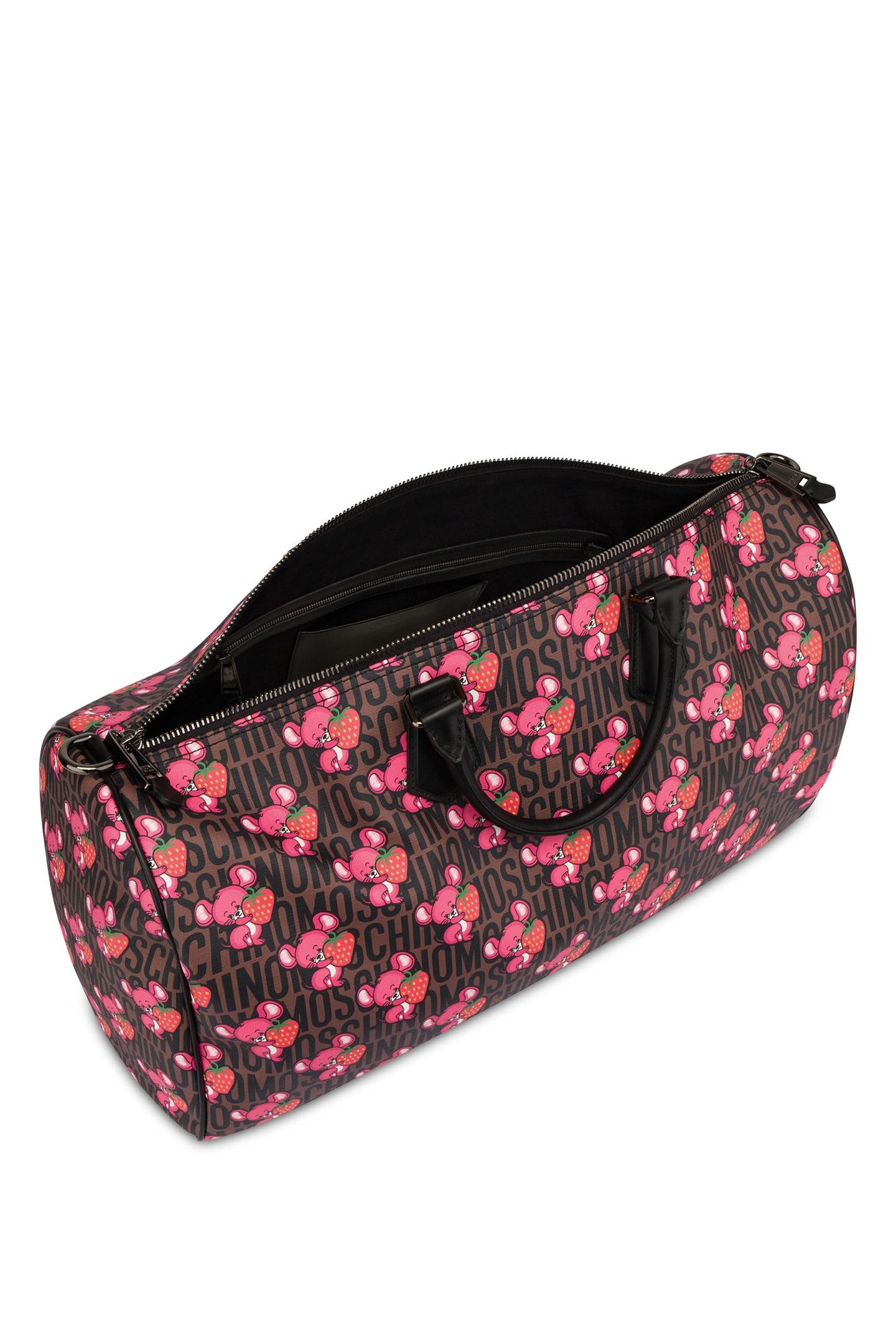 ILLUSTRATED ANIMALS TRAVEL DUFFEL BAG BROWN 3