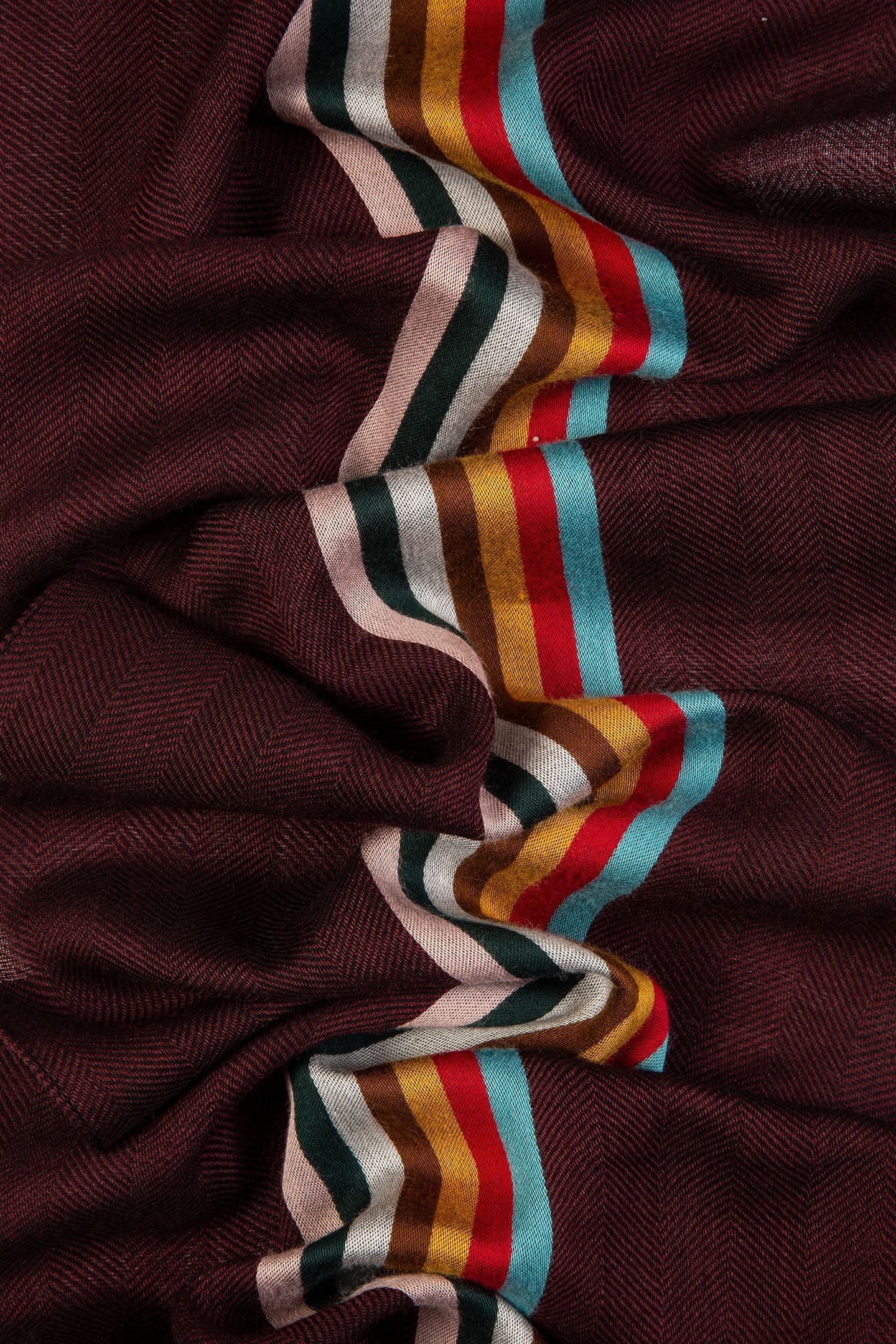 MEN SCARF CENTRAL MSTRP BURGUNDY/ BORDE 4