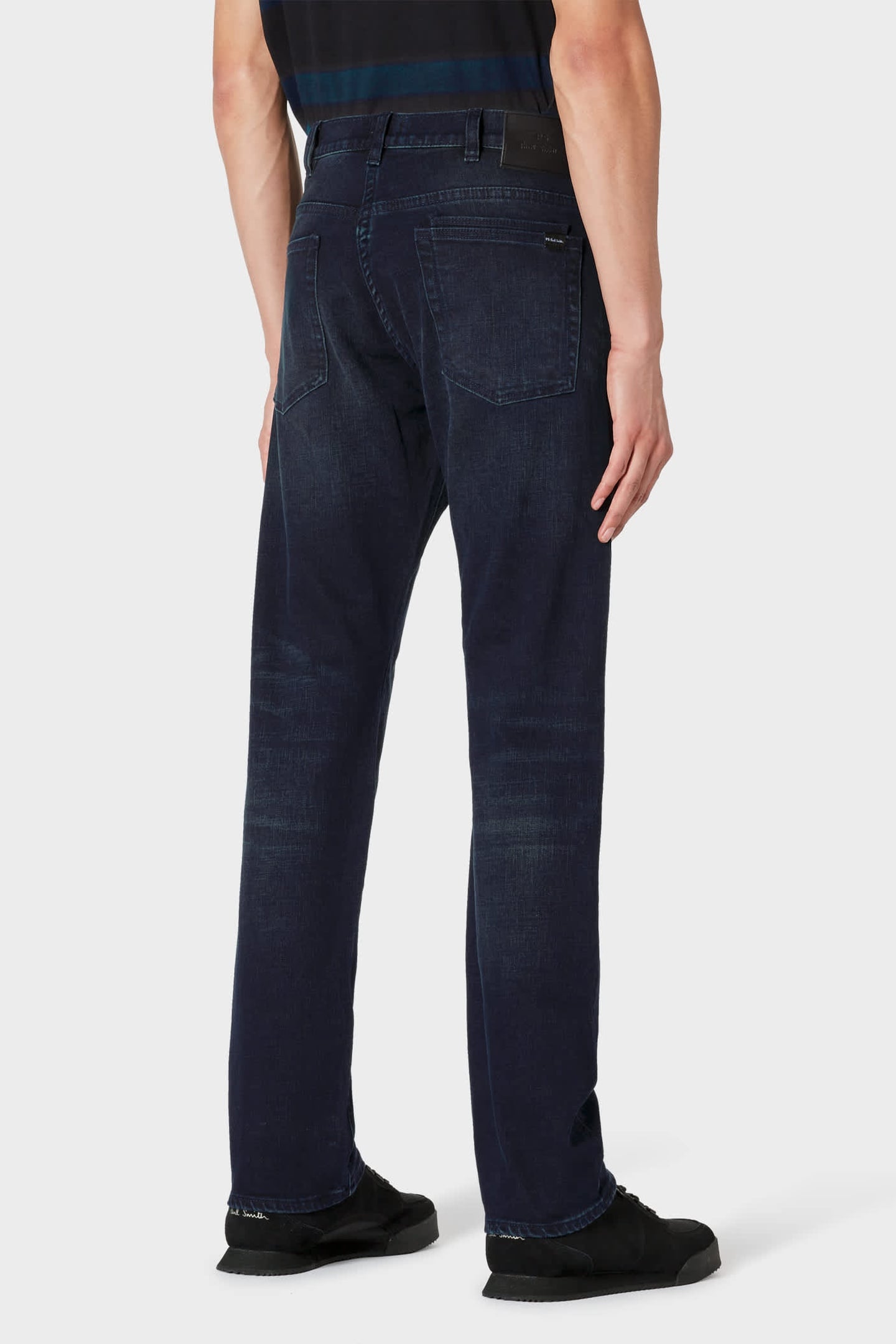 MENS STANDARD FIT JEAN OVER DYED NAVY + WASH 2