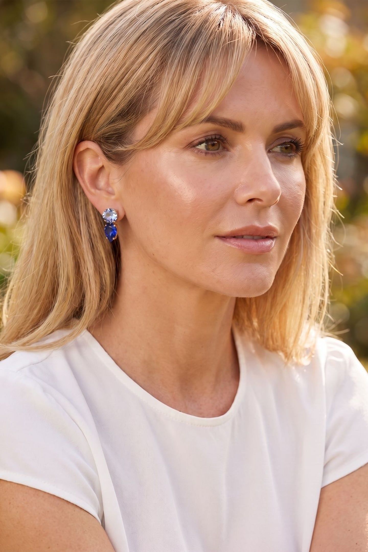 BLUE BEETLE EARRINGS - SMALL BLUE 2