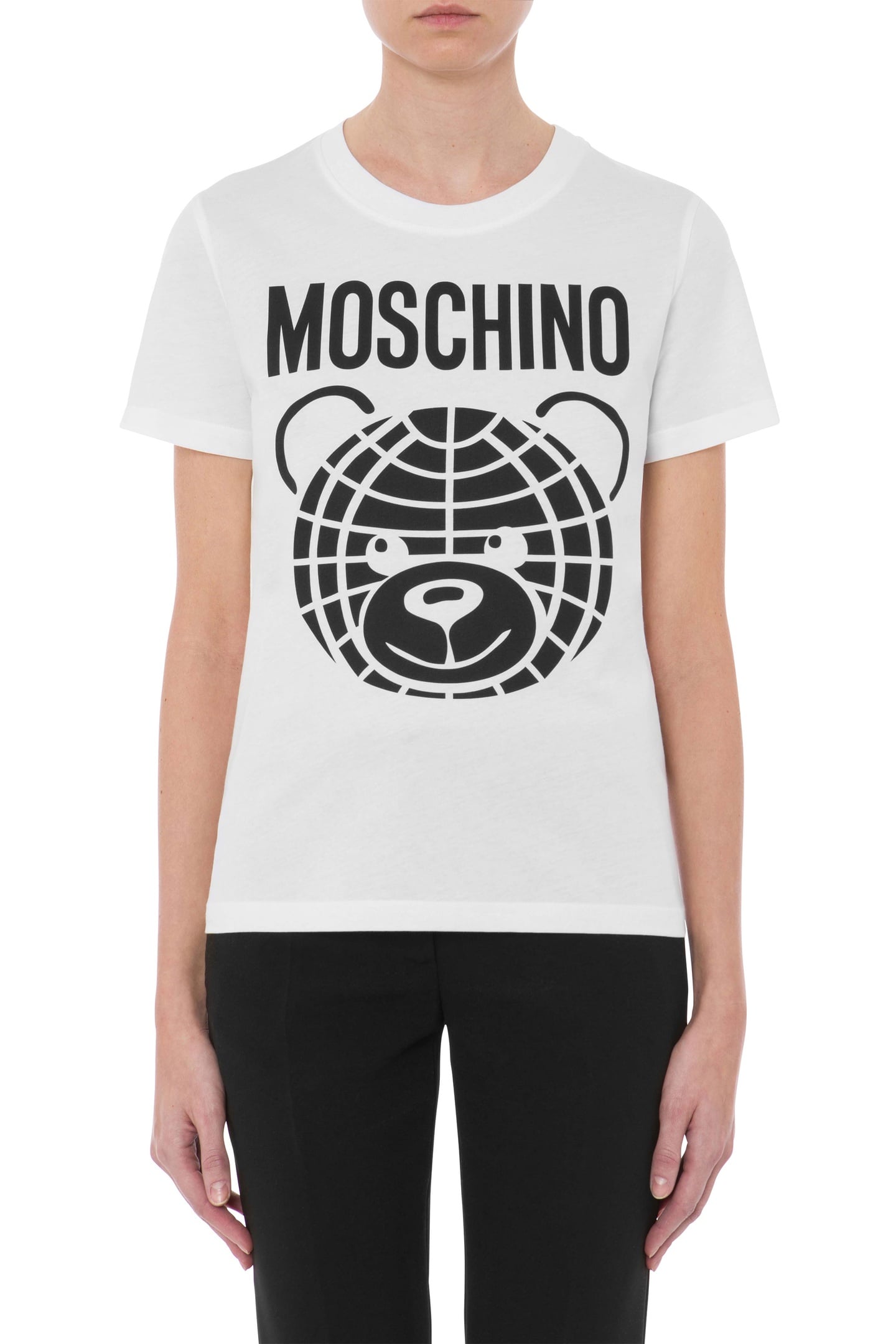 MOSCHINO TEDDY BEAR ORGANIC JERSEY T-SHIRT WHITE 1