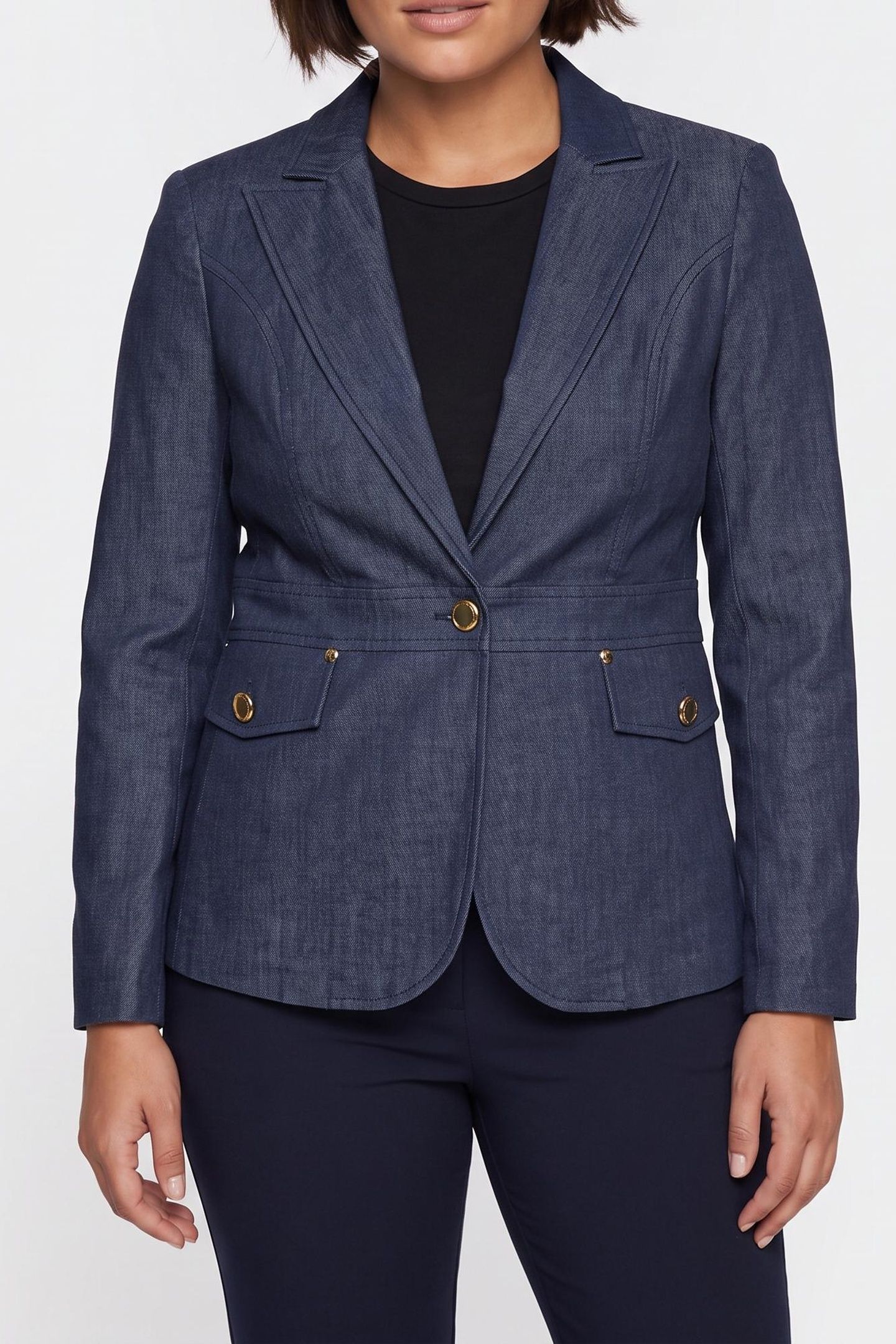 BLAZER WITH FLAP POC DARK WASH 1