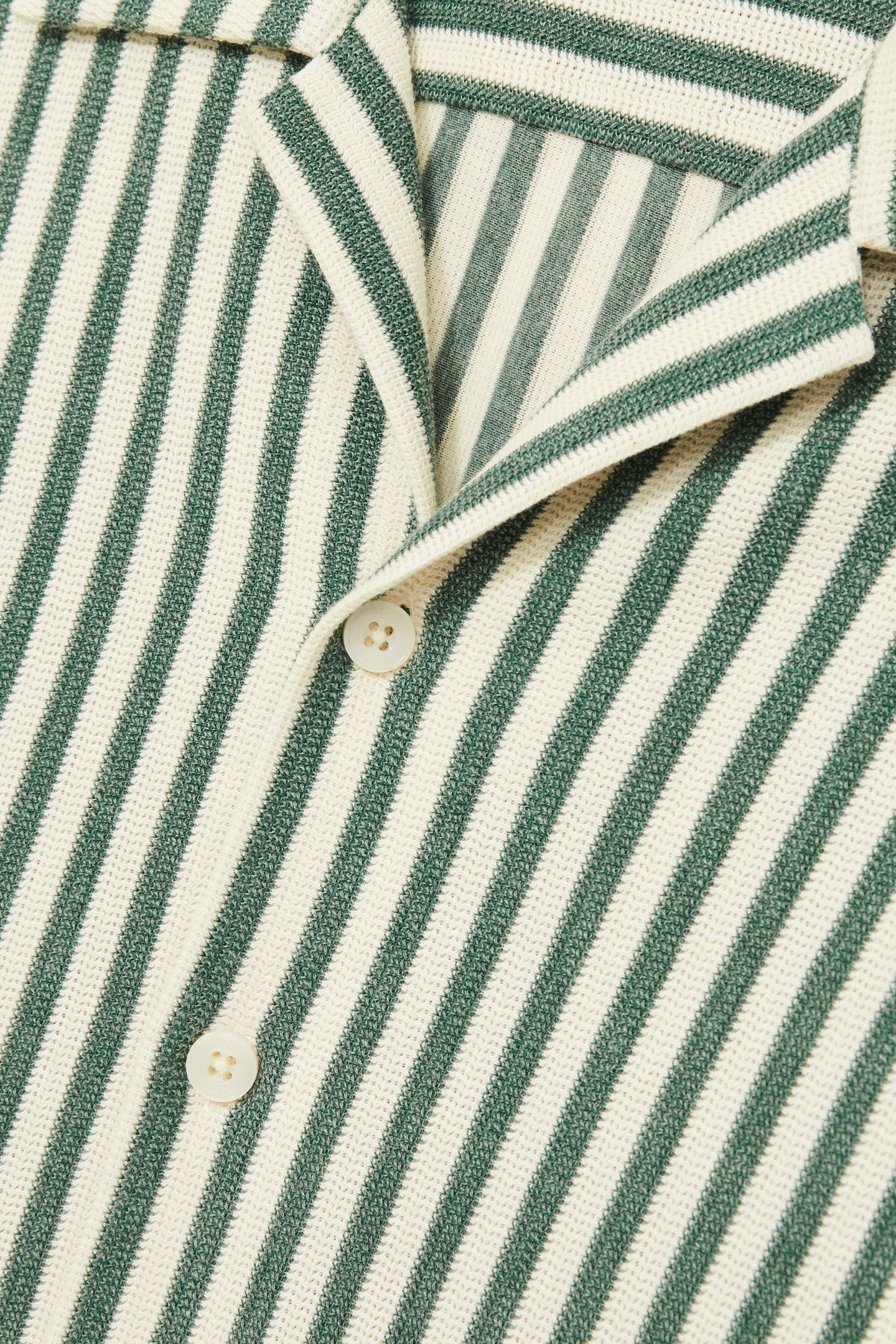 SS TEXTURED STRIPE CUBAN SHIRT GREEN/WHITE 4