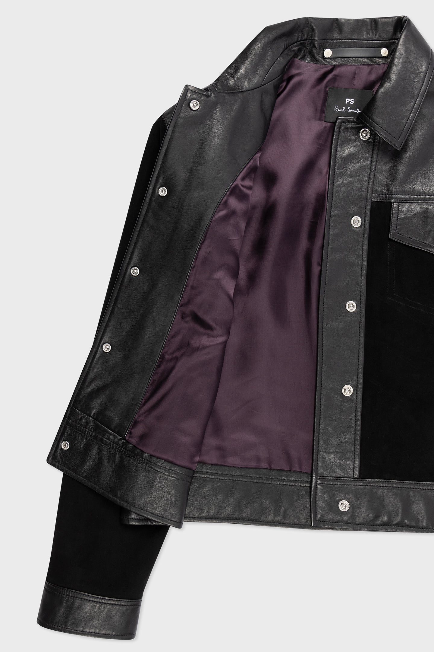 WOMENS JACKET SUEDE LEATHER MIX BLACK 7
