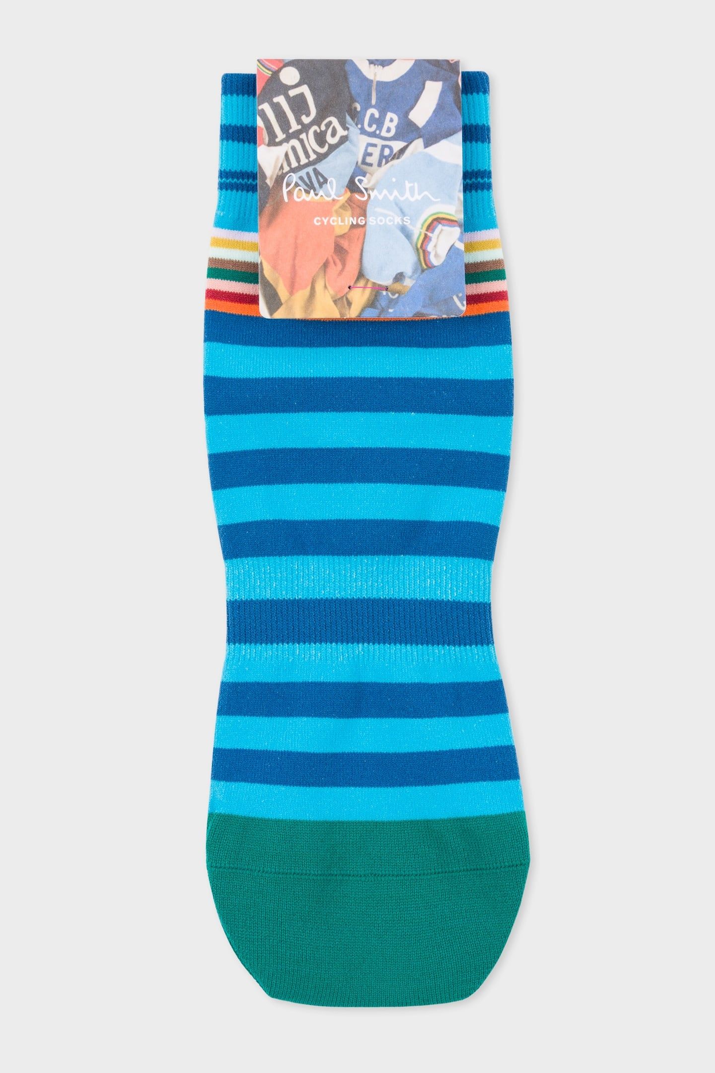 MEN CYCLE SOCK TWO STRP NAVY 6