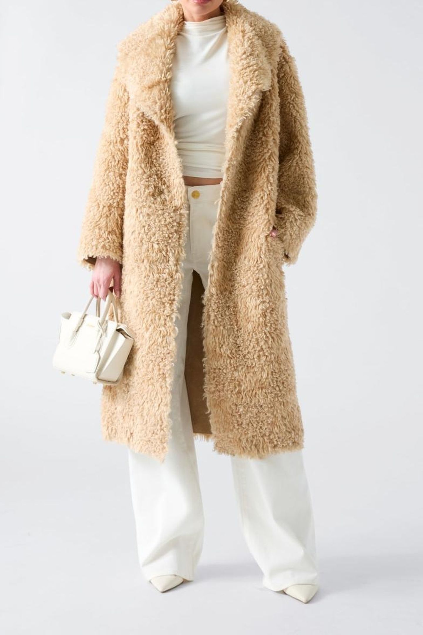 MARGOT LONG FAUX FUR DESERT MUD MULTI 2