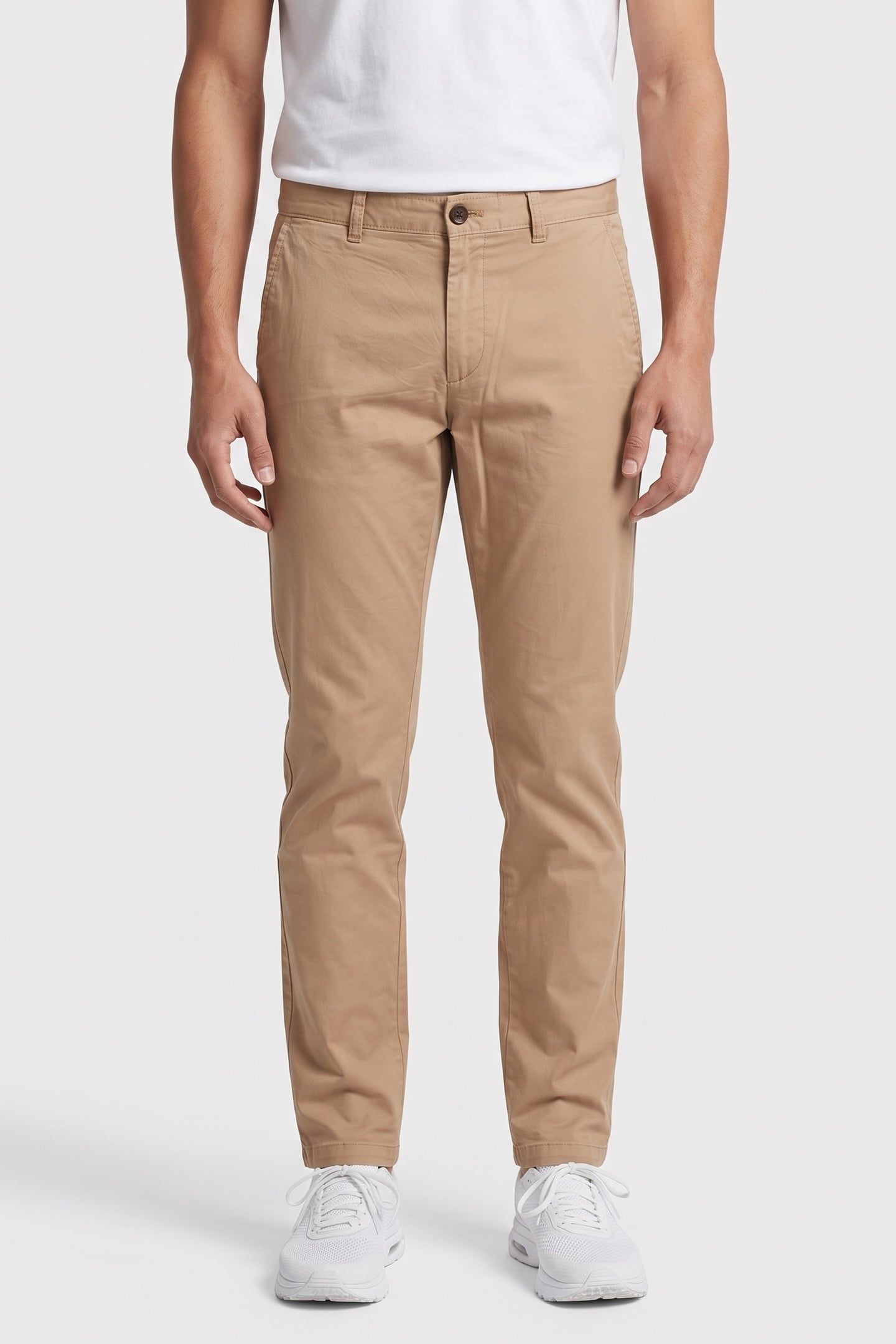 TOPSFIELD TWILL CHINO PANTS STRAIGHT TANNIN 1