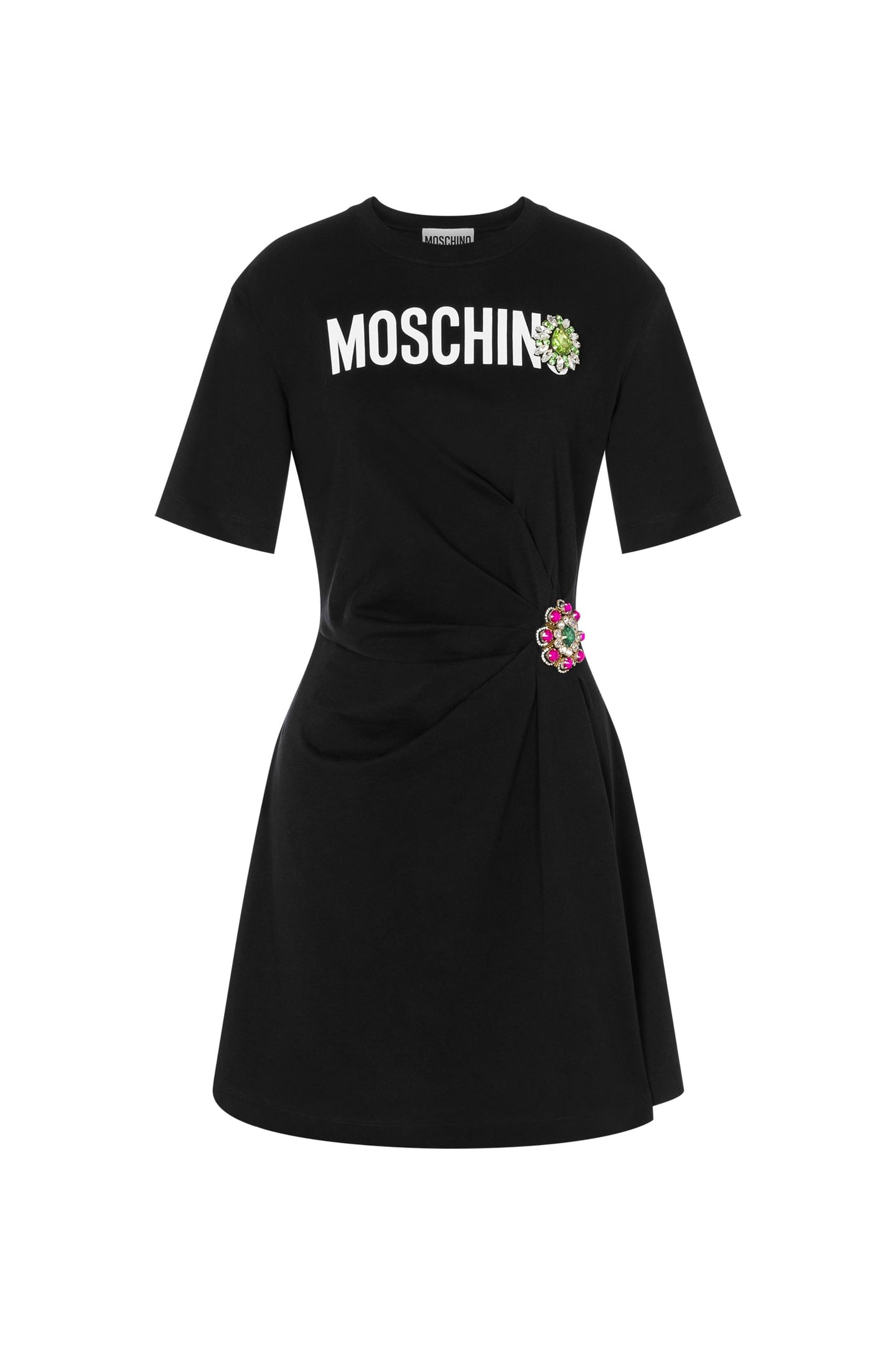 JEWEL FLOWER ORGANIC JERSEY DRESS BLACK 3