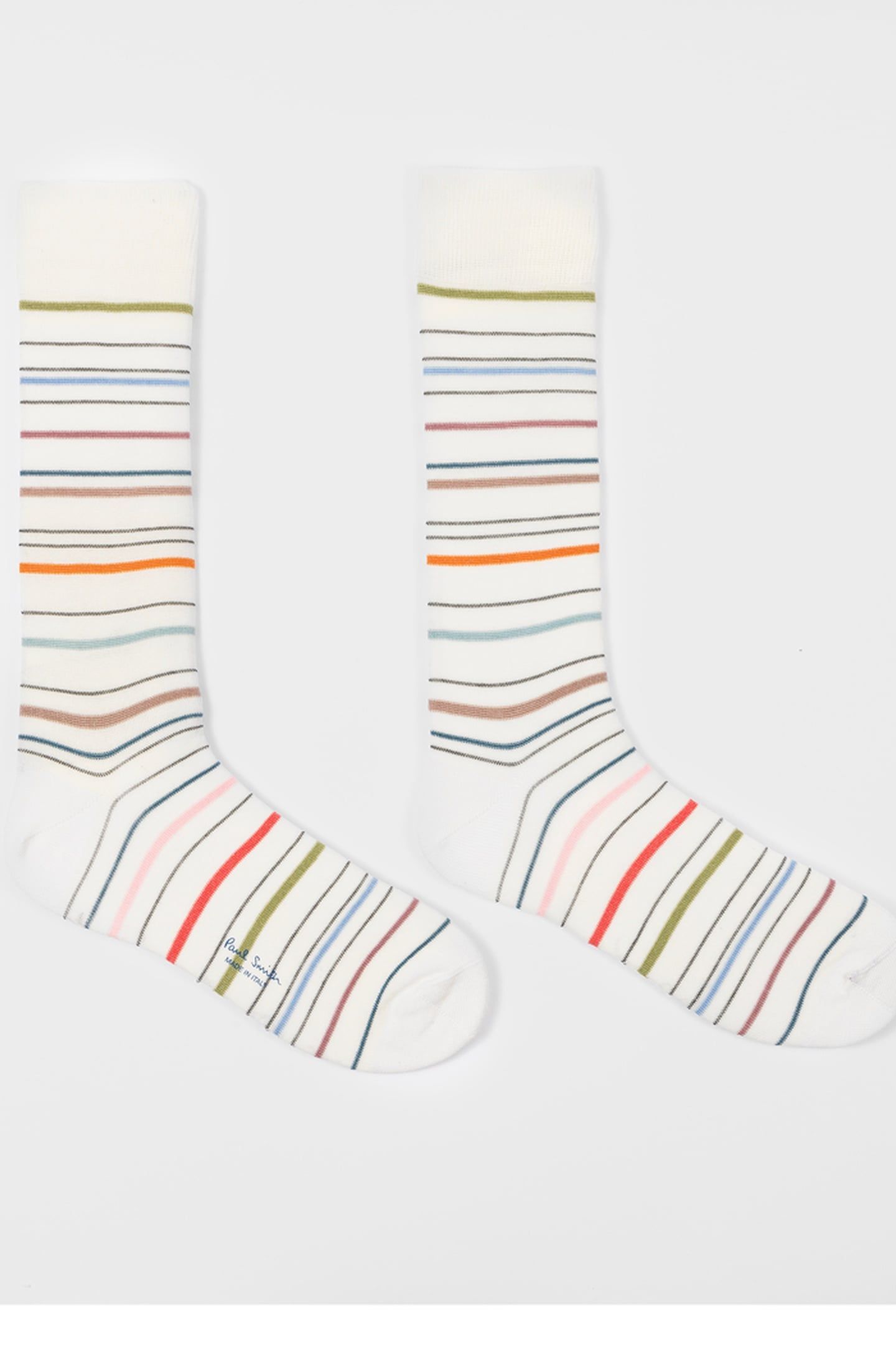 MEN SOCK PENCIL STRIPE OFF WHITE 5