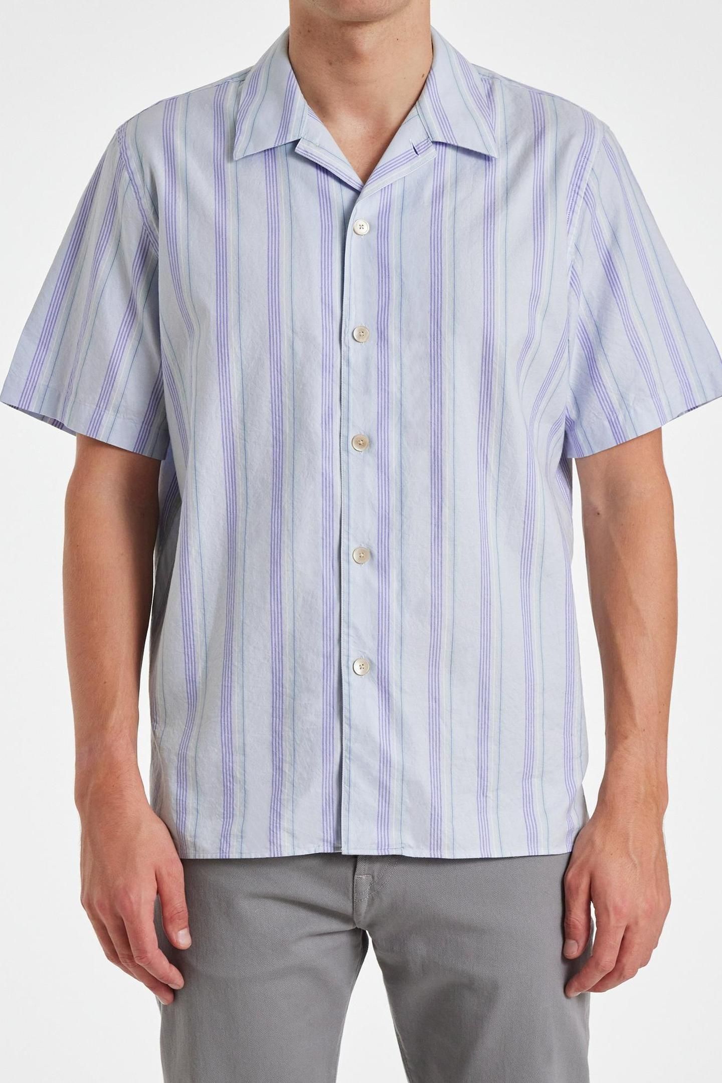 MENS SS CASUAL FIT SHIRT BLUE 1