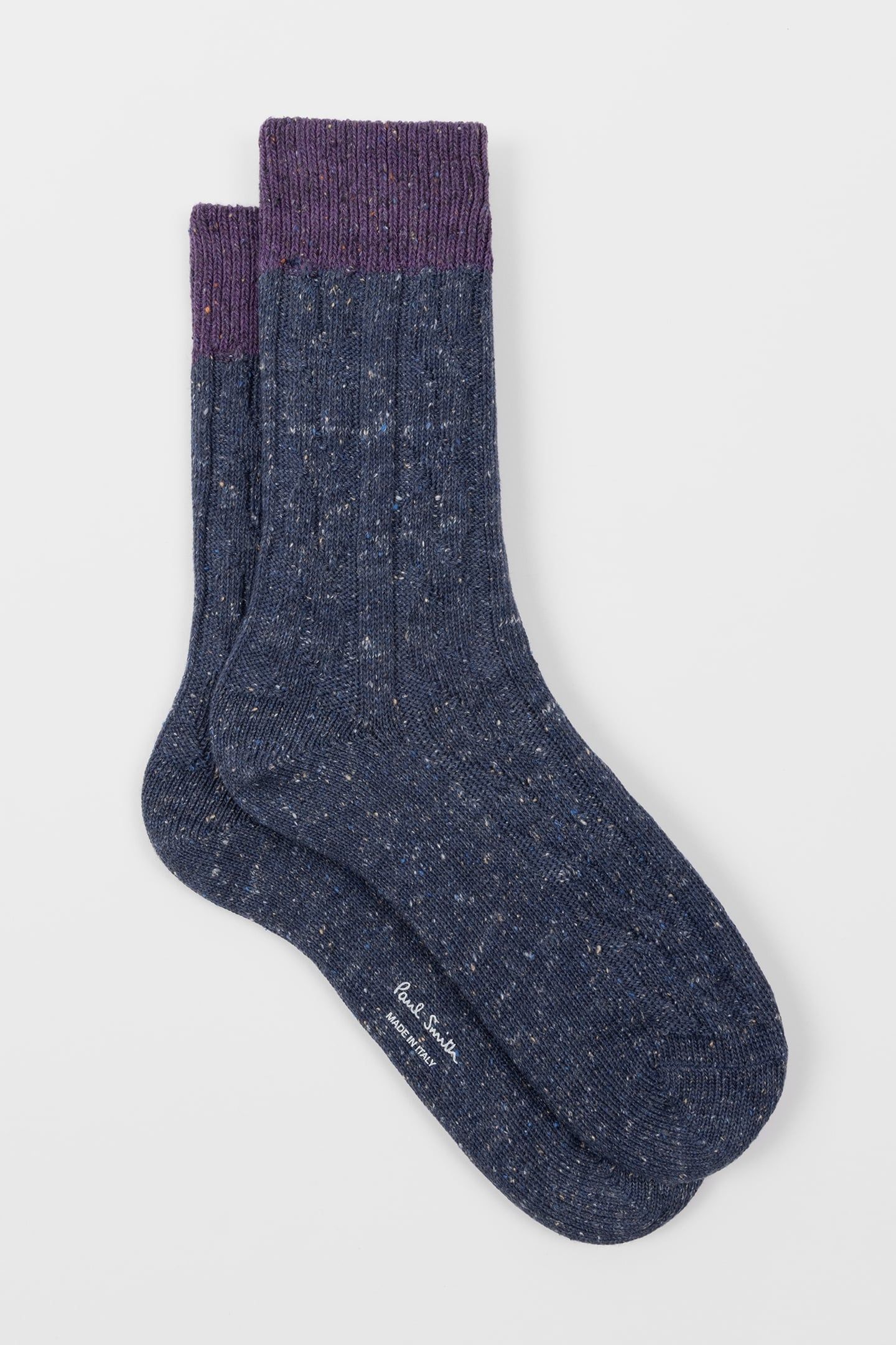 WOMEN SOCK NEPS CABLE NAVY 4