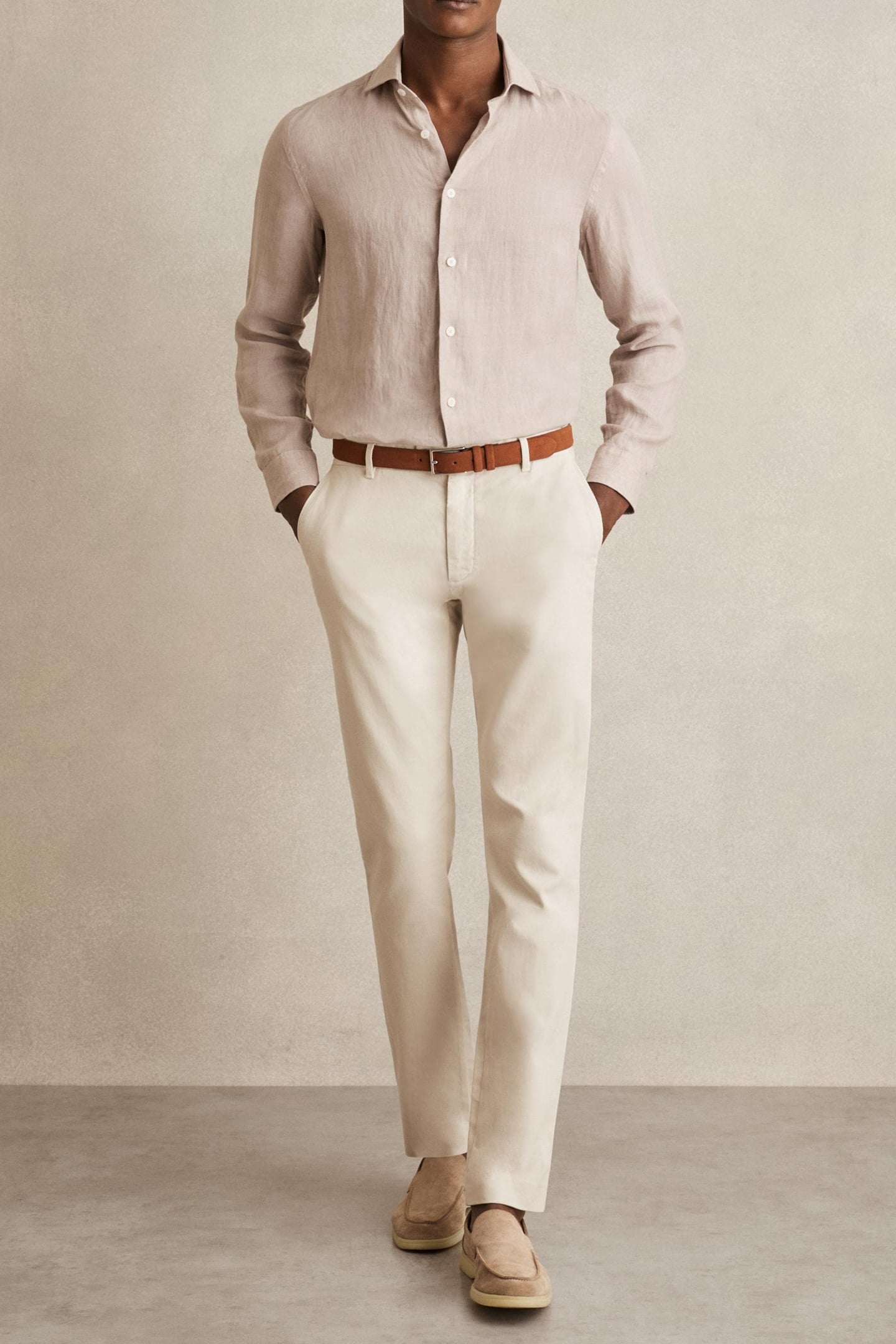 PIQUE CHINO TROUSER OFF WHITE 4