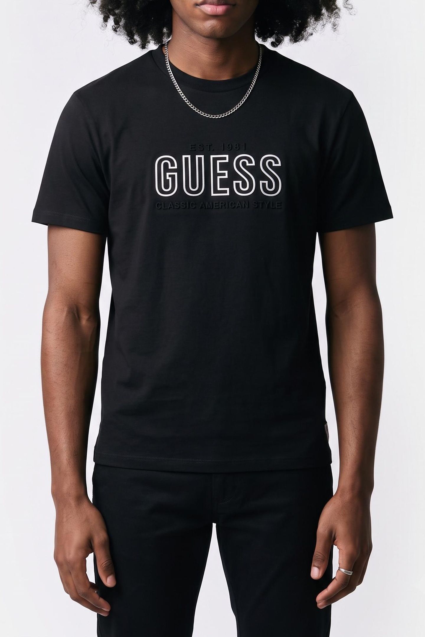 SS BSC GUESS EMBOSSE JET BLACK A996 1