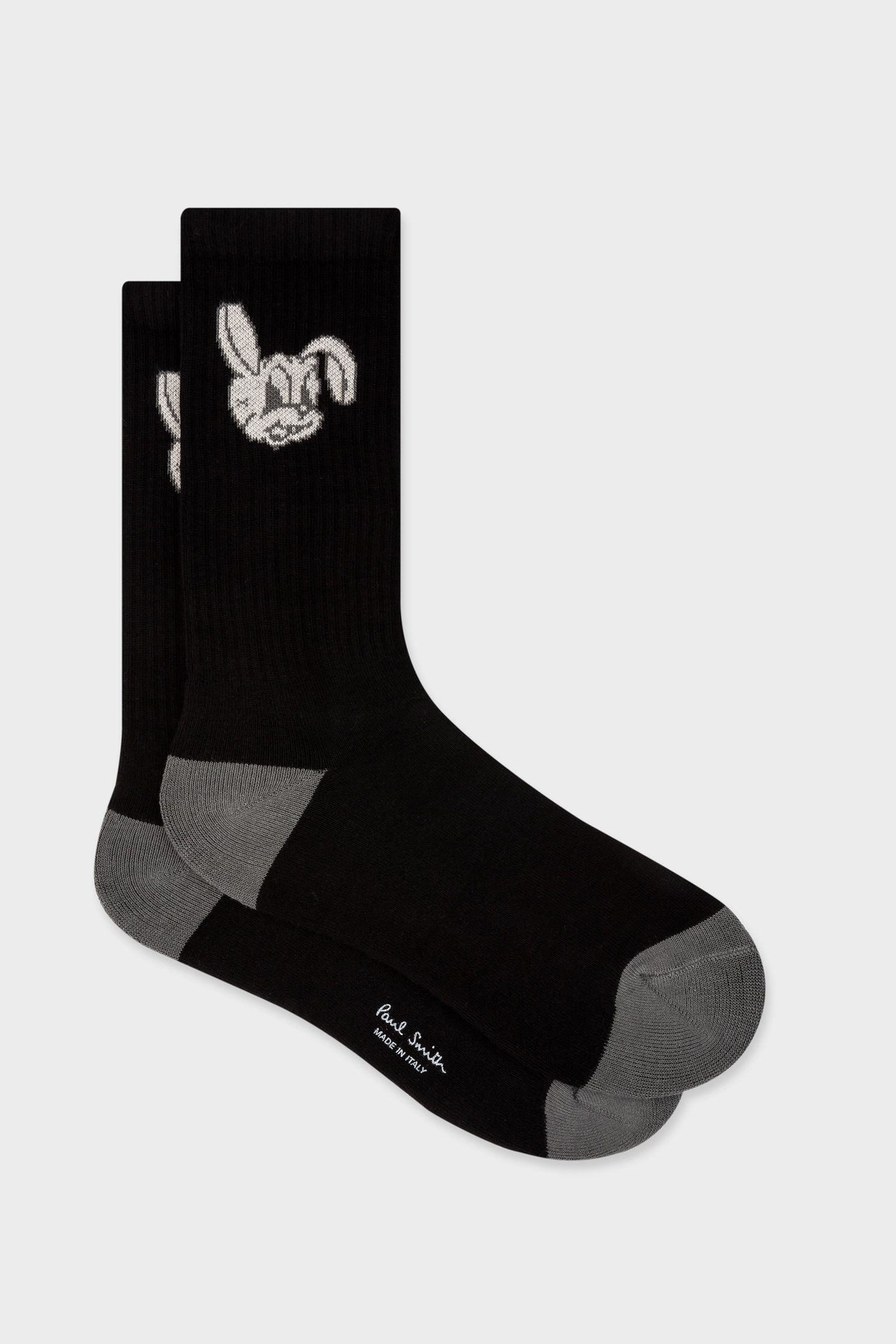 MEN SOCK PS BIG BUNNY BLACK 2