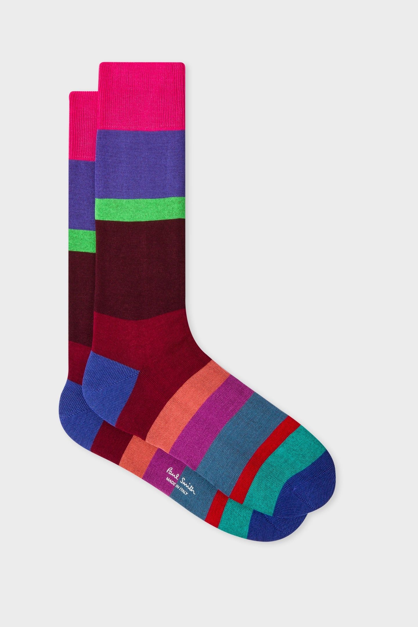 MEN SOCK NACHO STRIPE FUCHSIA 1