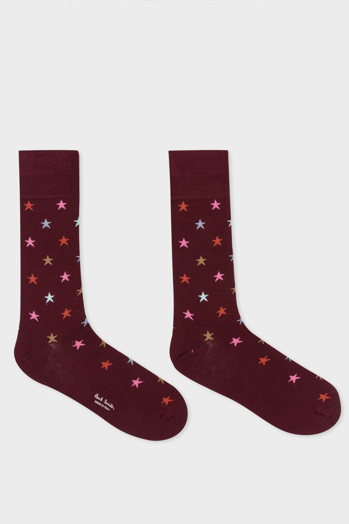 MEN SOCK STAR BURGUNDY/ BORDE 1