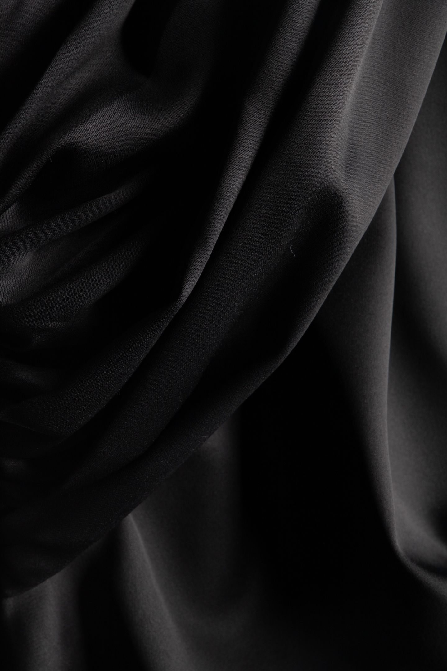 ARETHA DRAPED LONG D JET BLACK A996 4